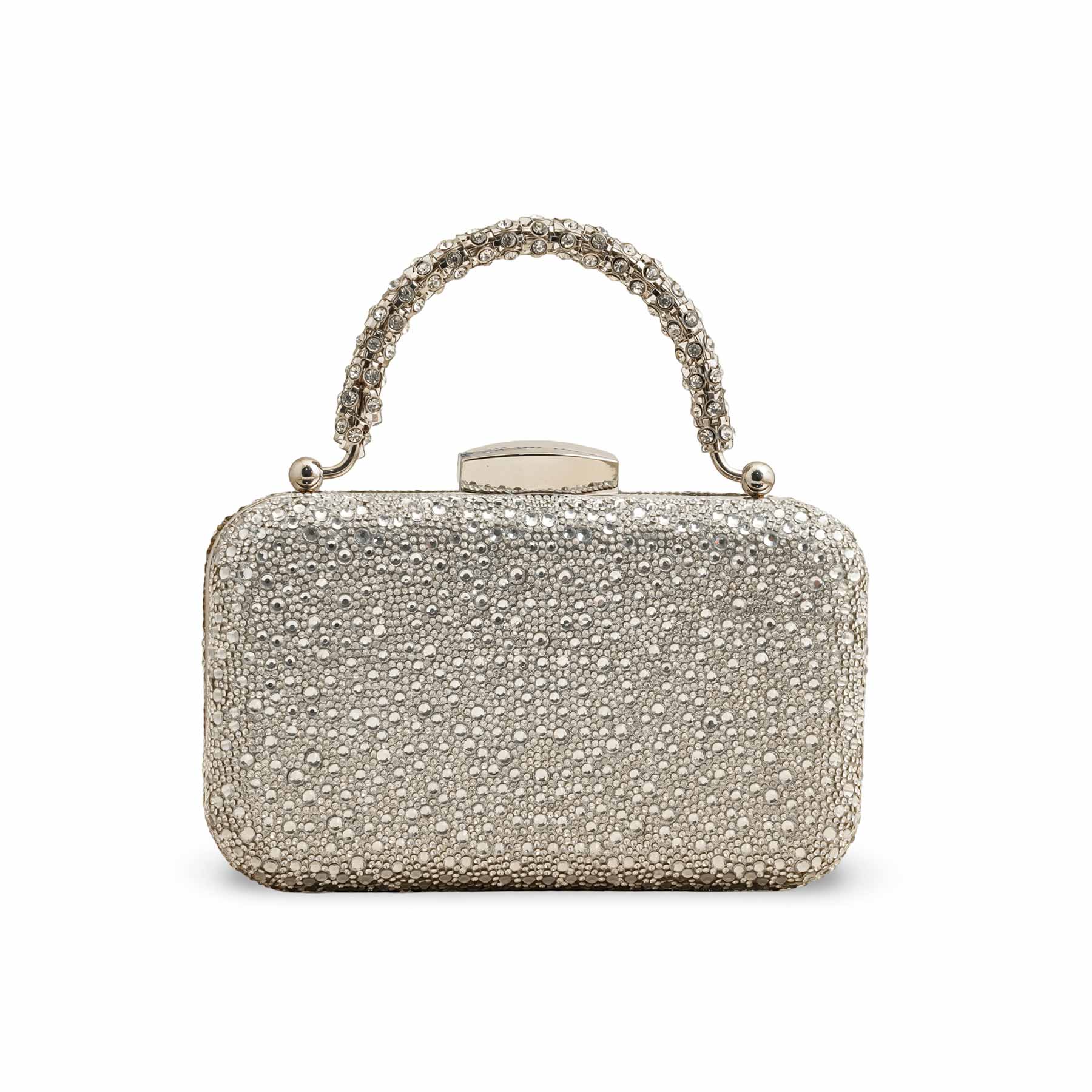 Silver Bridal Clutch P24343 - Image 4