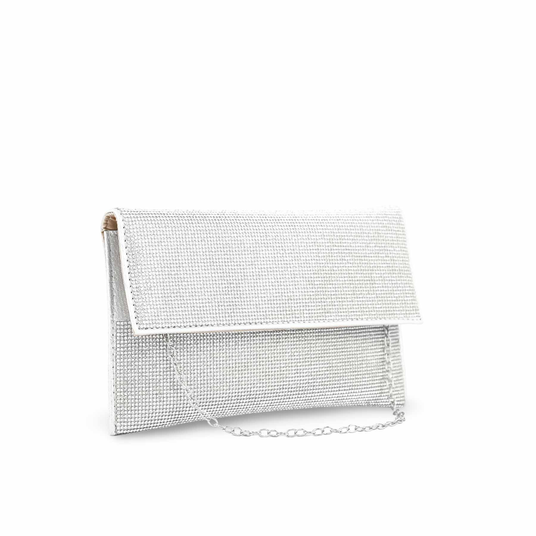 Silver Bridal Clutch P24349 - Image 3
