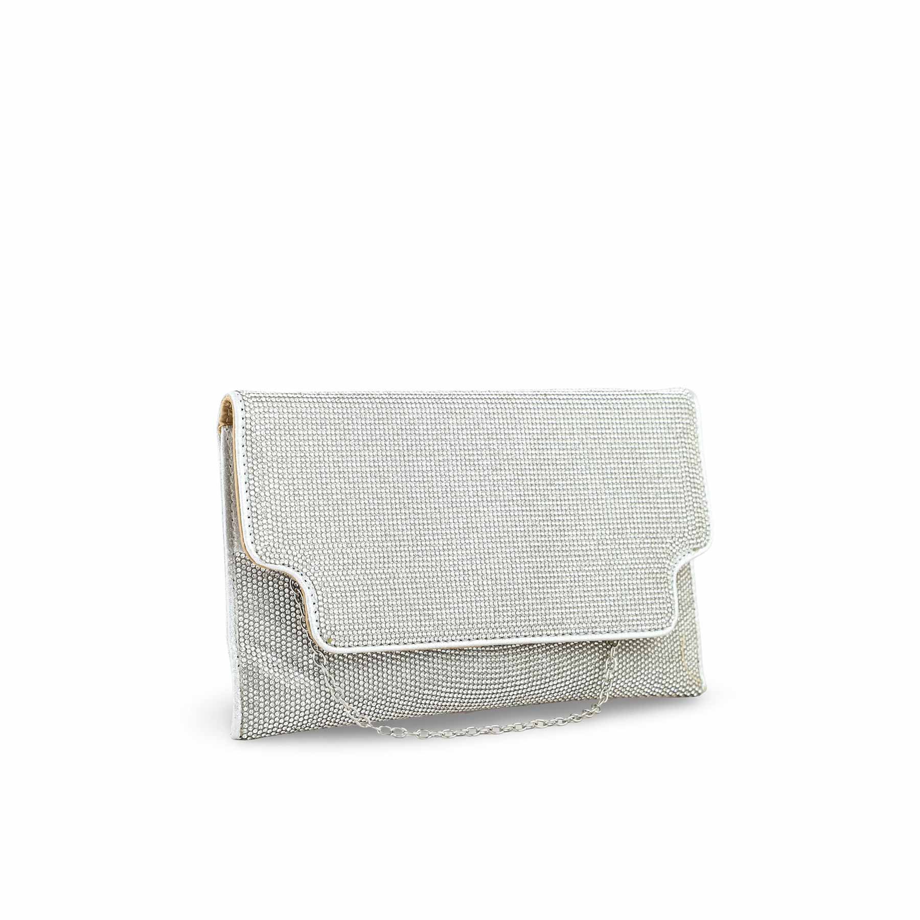 Silver Bridal Clutch P24351 - Image 3