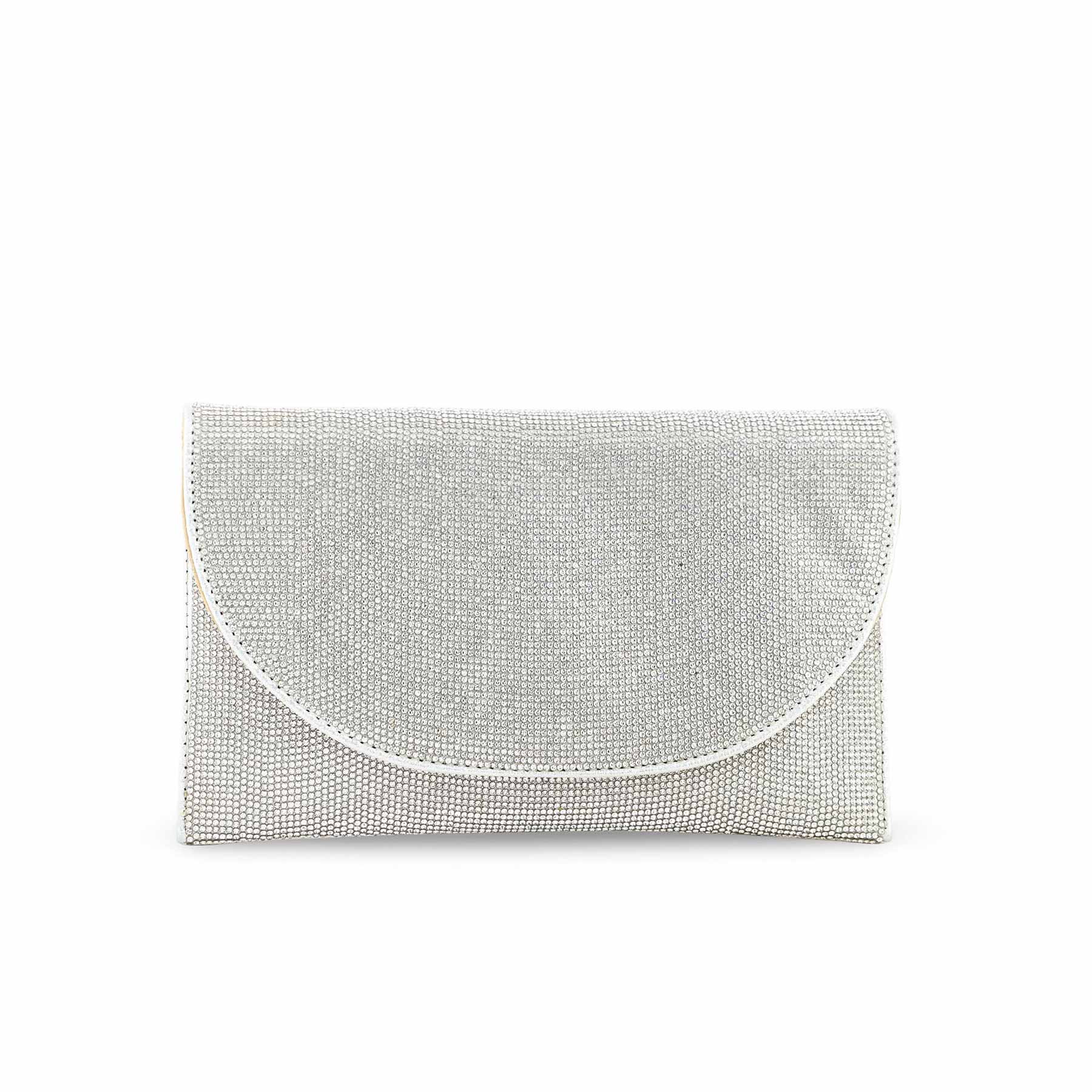Silver Bridal Clutch P24352 - Image 2