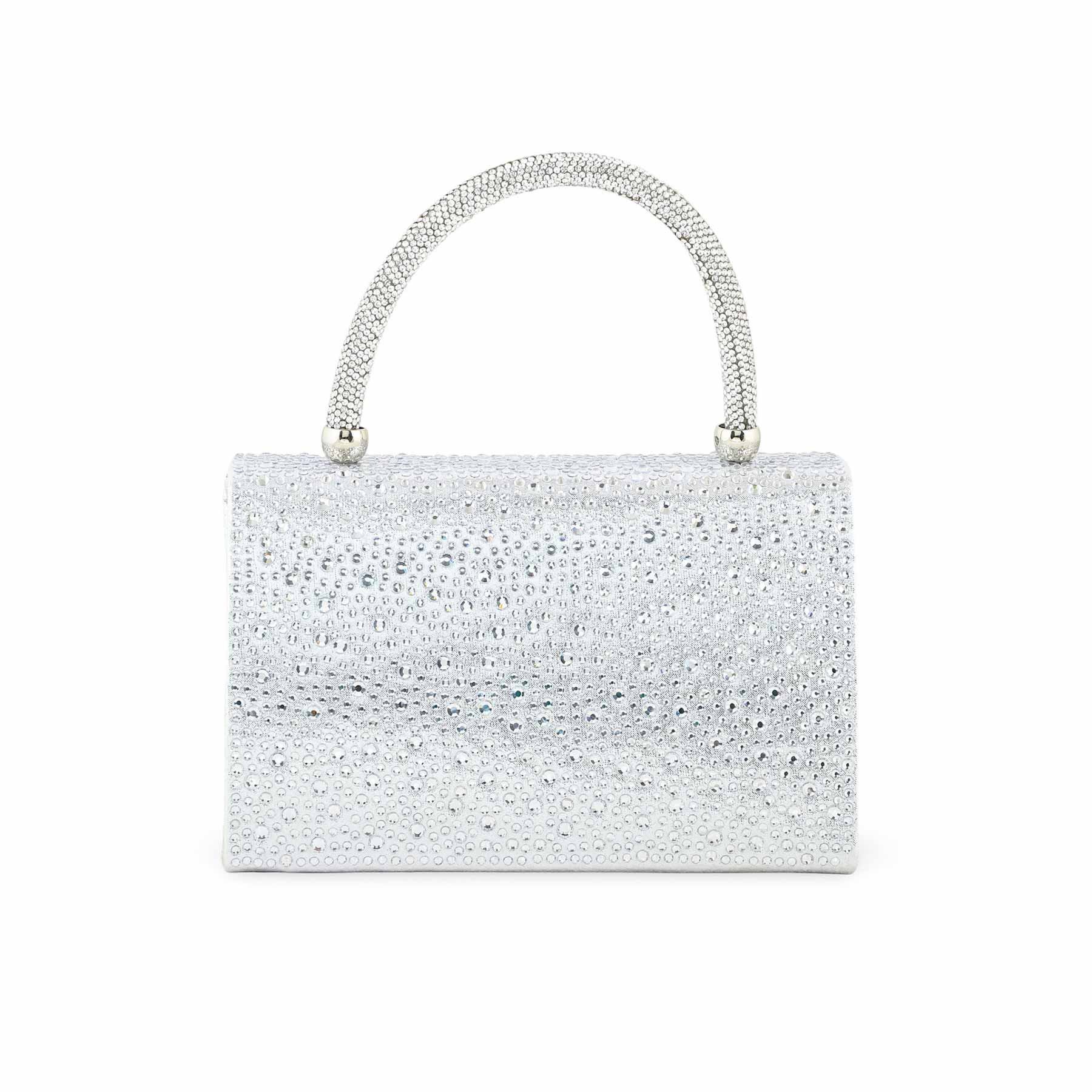 Silver Bridal Clutch P24371 - Image 4