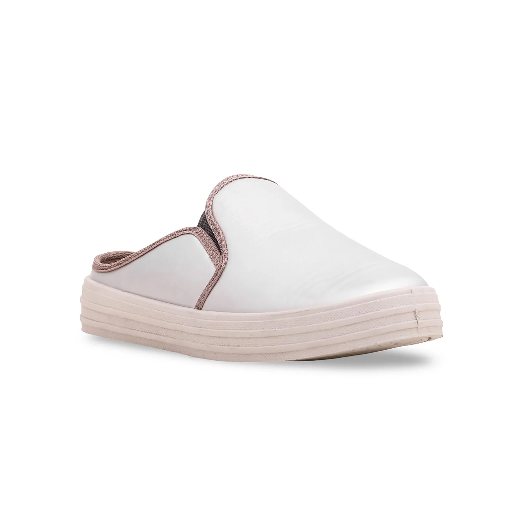 Silver Canvas Slip Ons WN6136 - Image 2