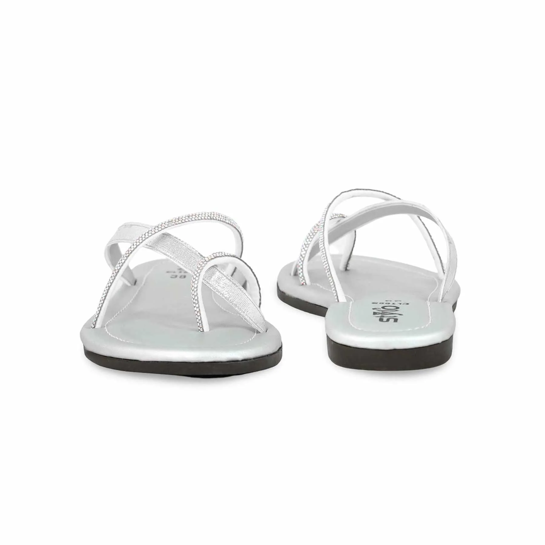 Silver Casual Chappal CL1895 - Image 4