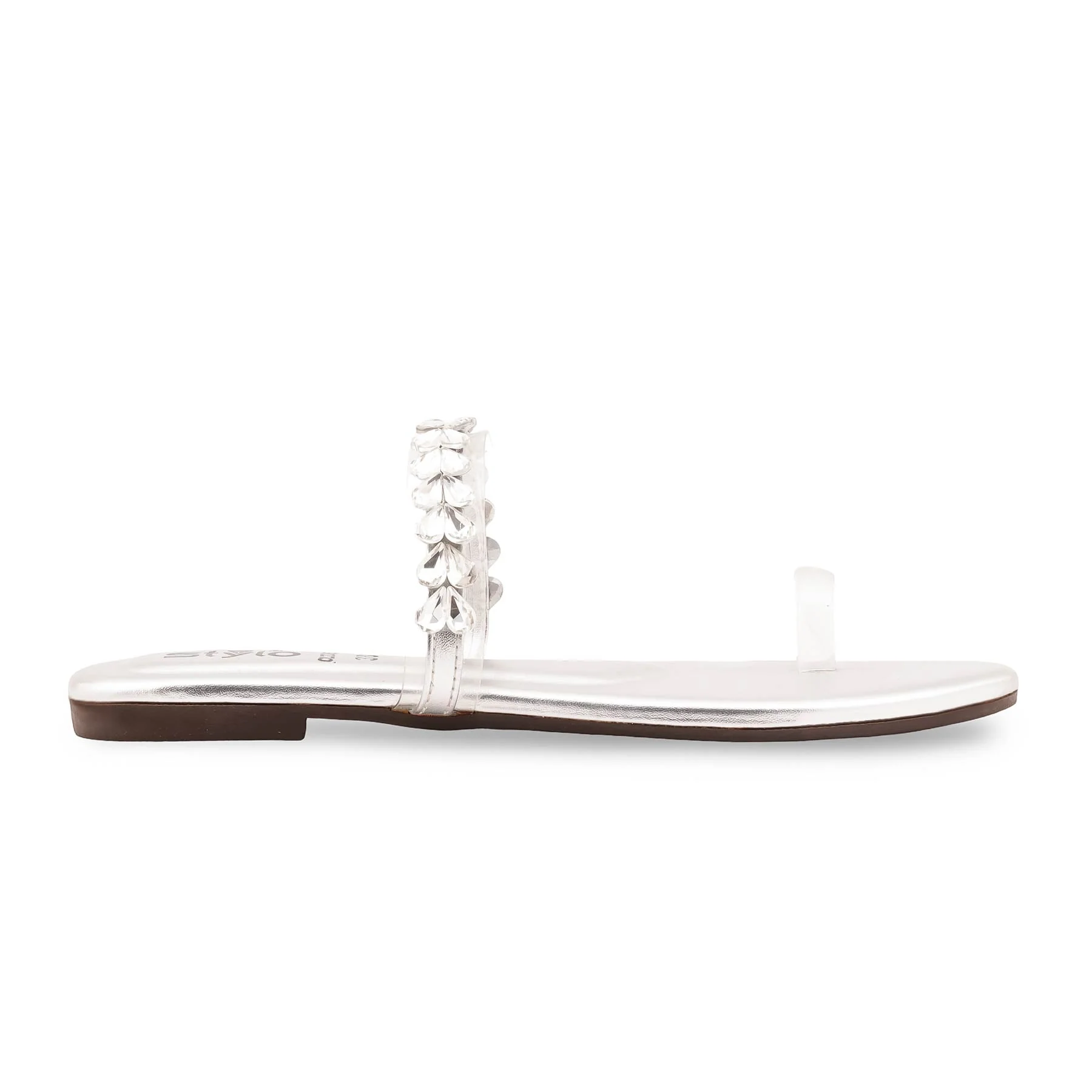 Silver Casual Chappal For Ladies CL2269 - Image 2