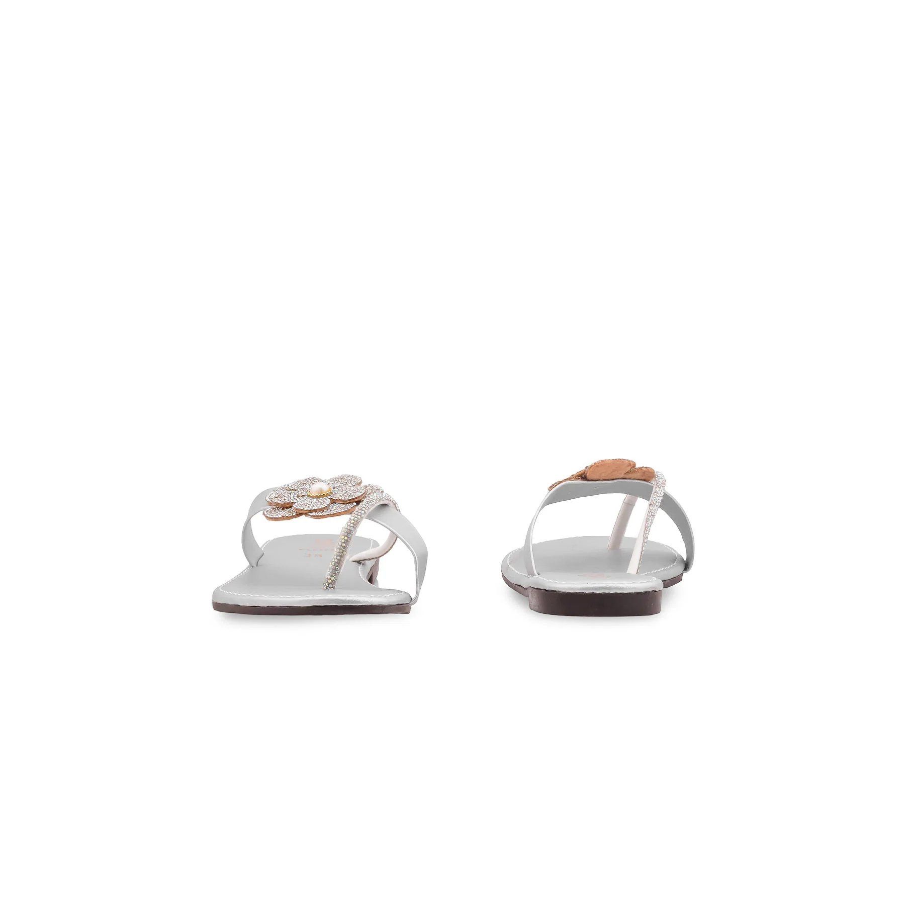 Silver Casual Chappal For Women CL2208 - Image 4