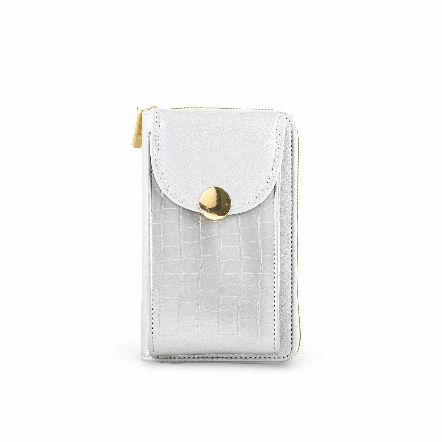 Silver Casual Pouch For Ladies P97622 - Image 2
