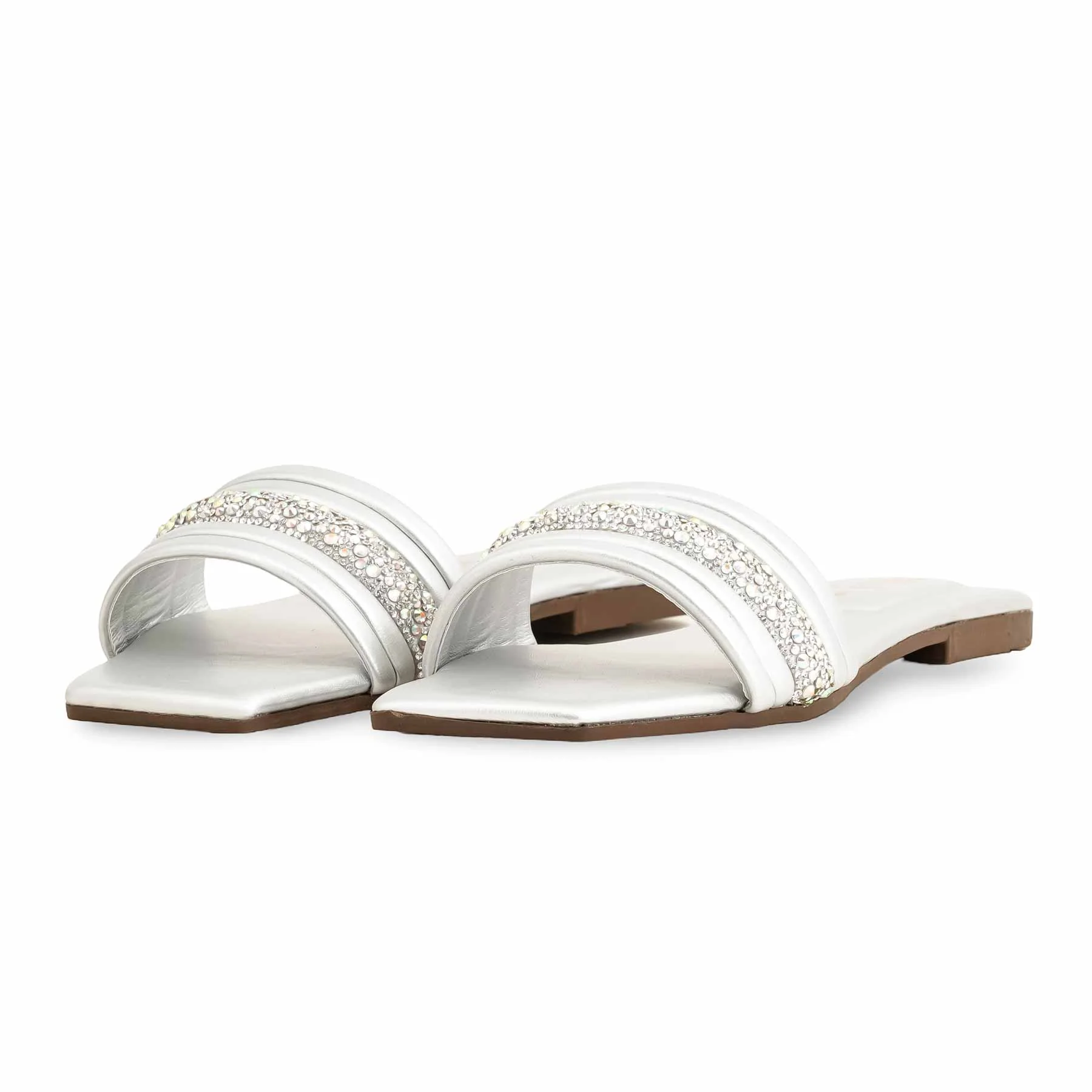 Silver Casual Slipper CL1960 - Image 3