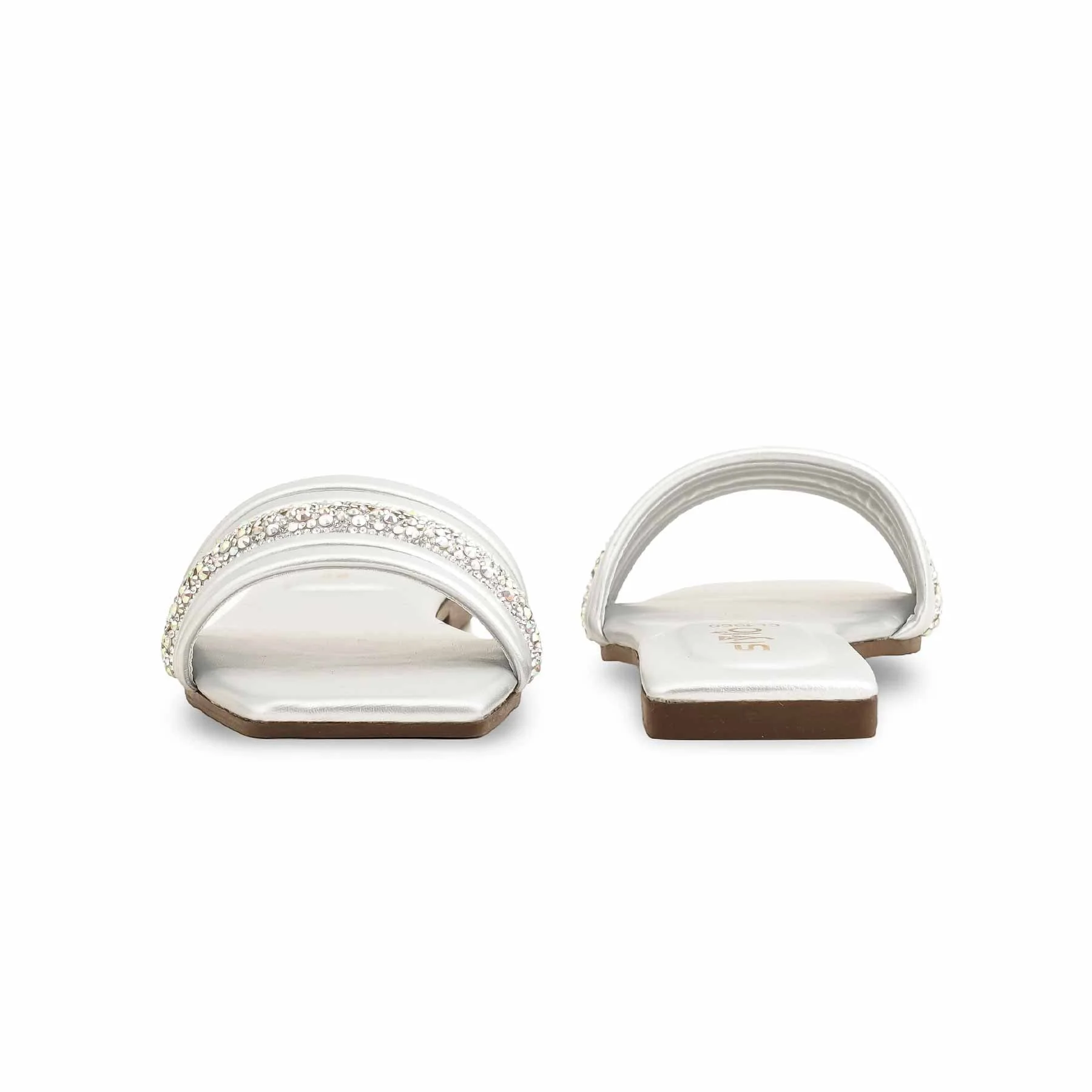 Silver Casual Slipper CL1960 - Image 4