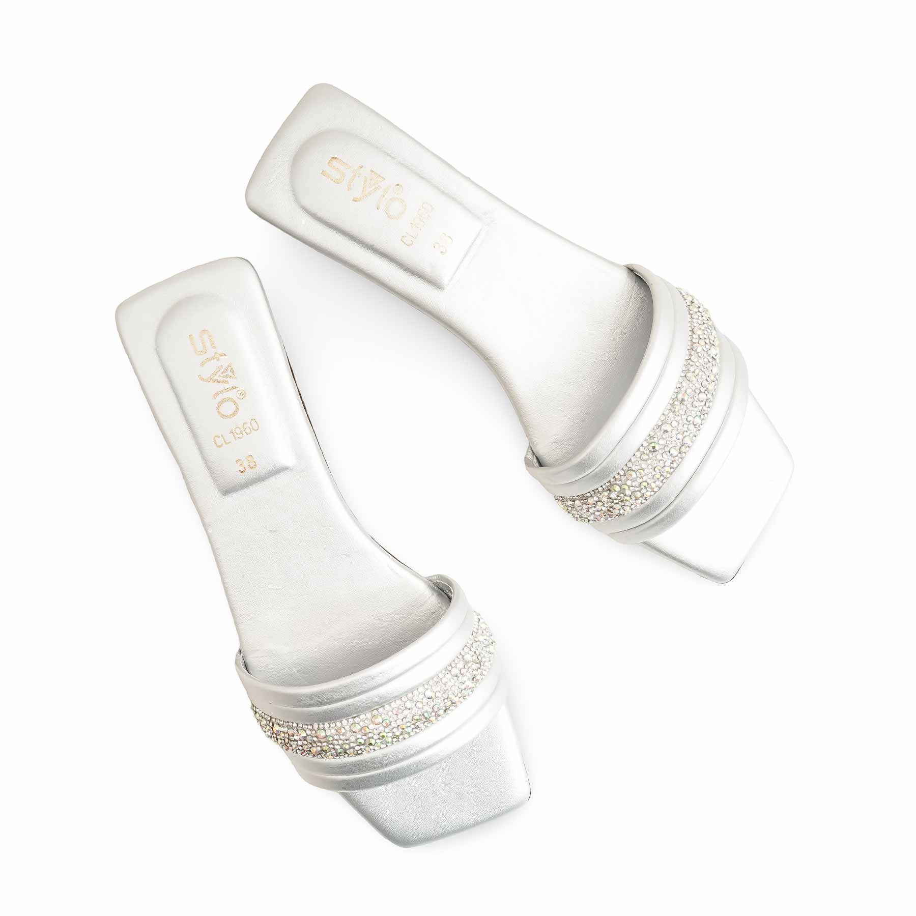 Silver Casual Slipper CL1960 - Image 5