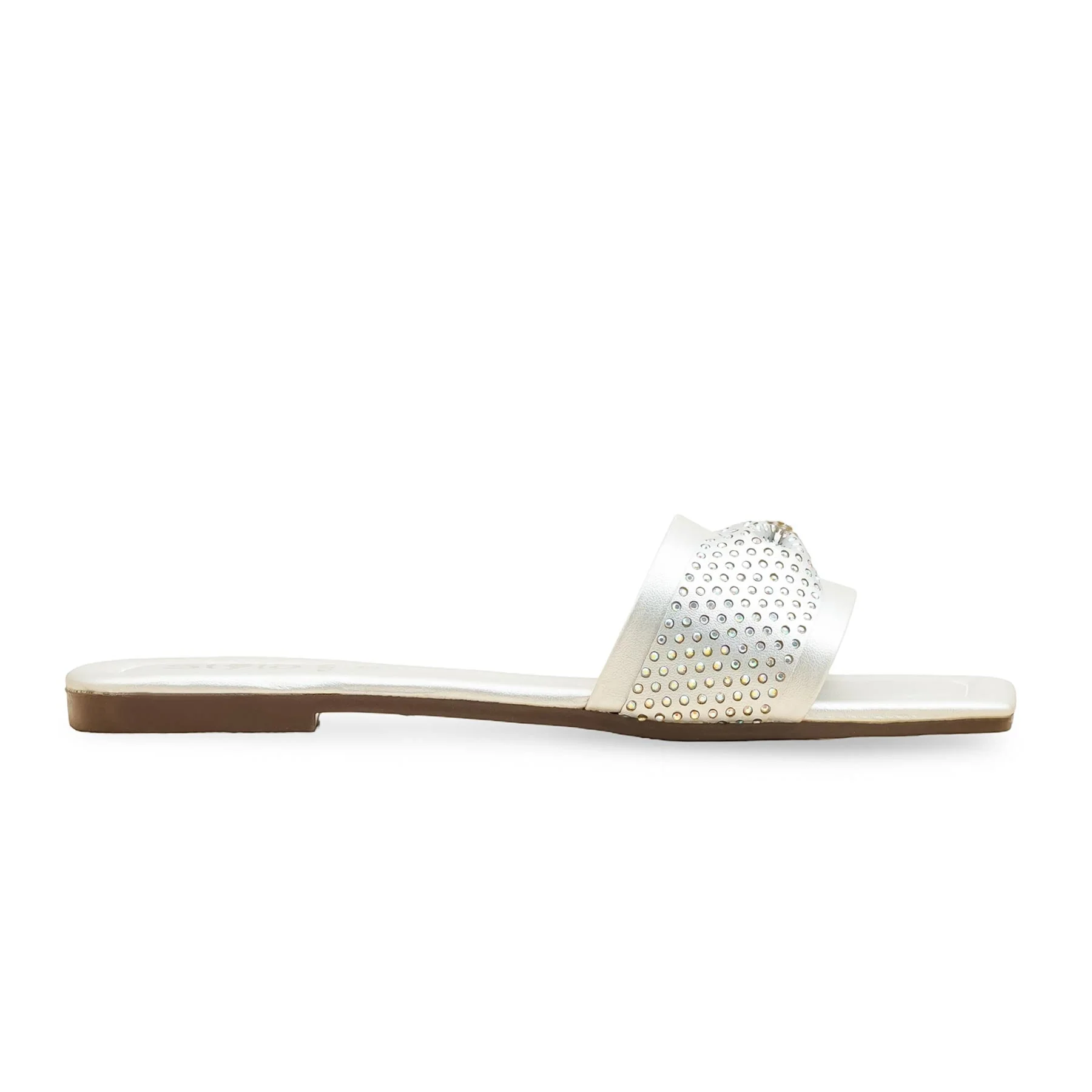 Silver Casual Slipper For Ladies CL2106 - Image 2