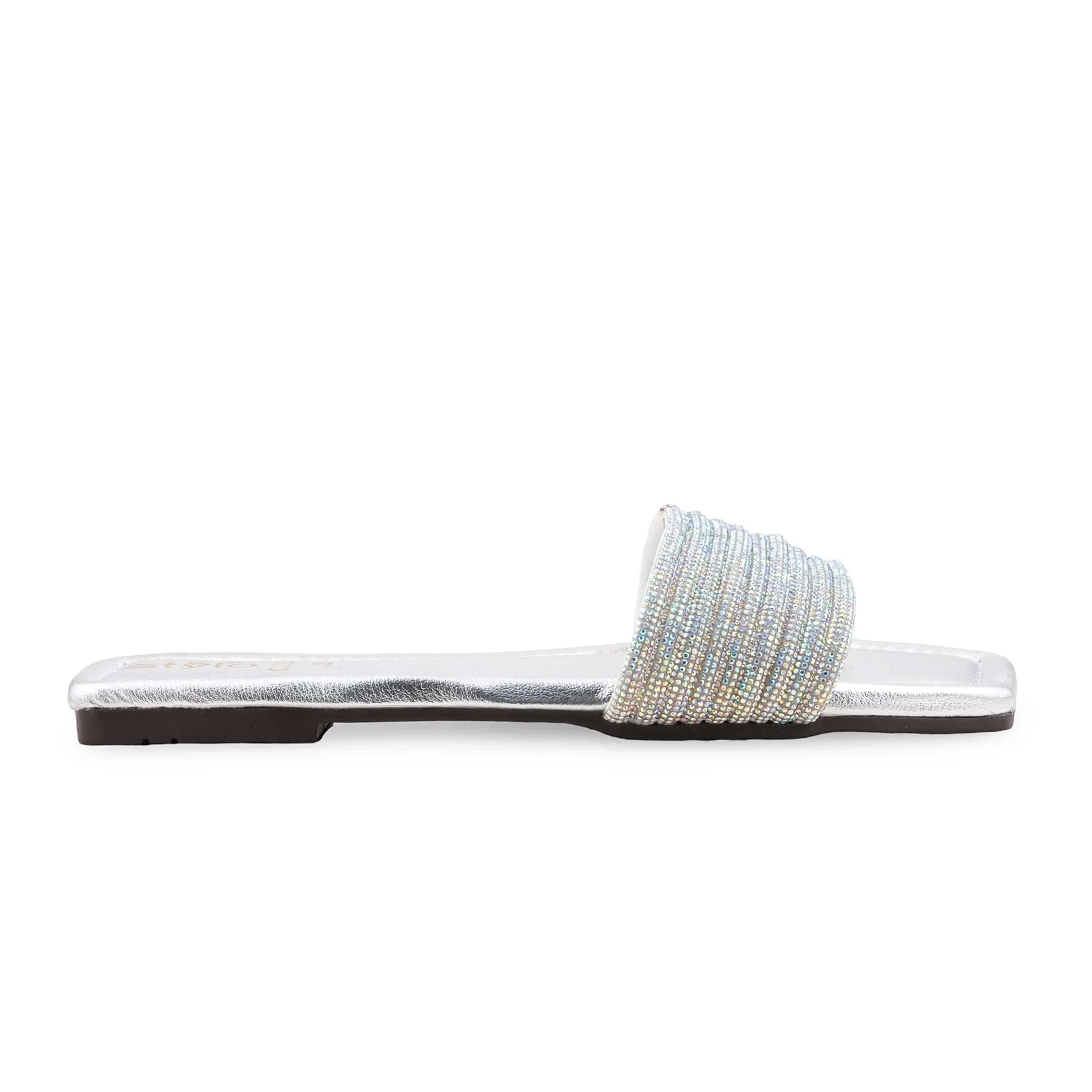 Silver Casual Slipper For Ladies CL2229 - Image 2