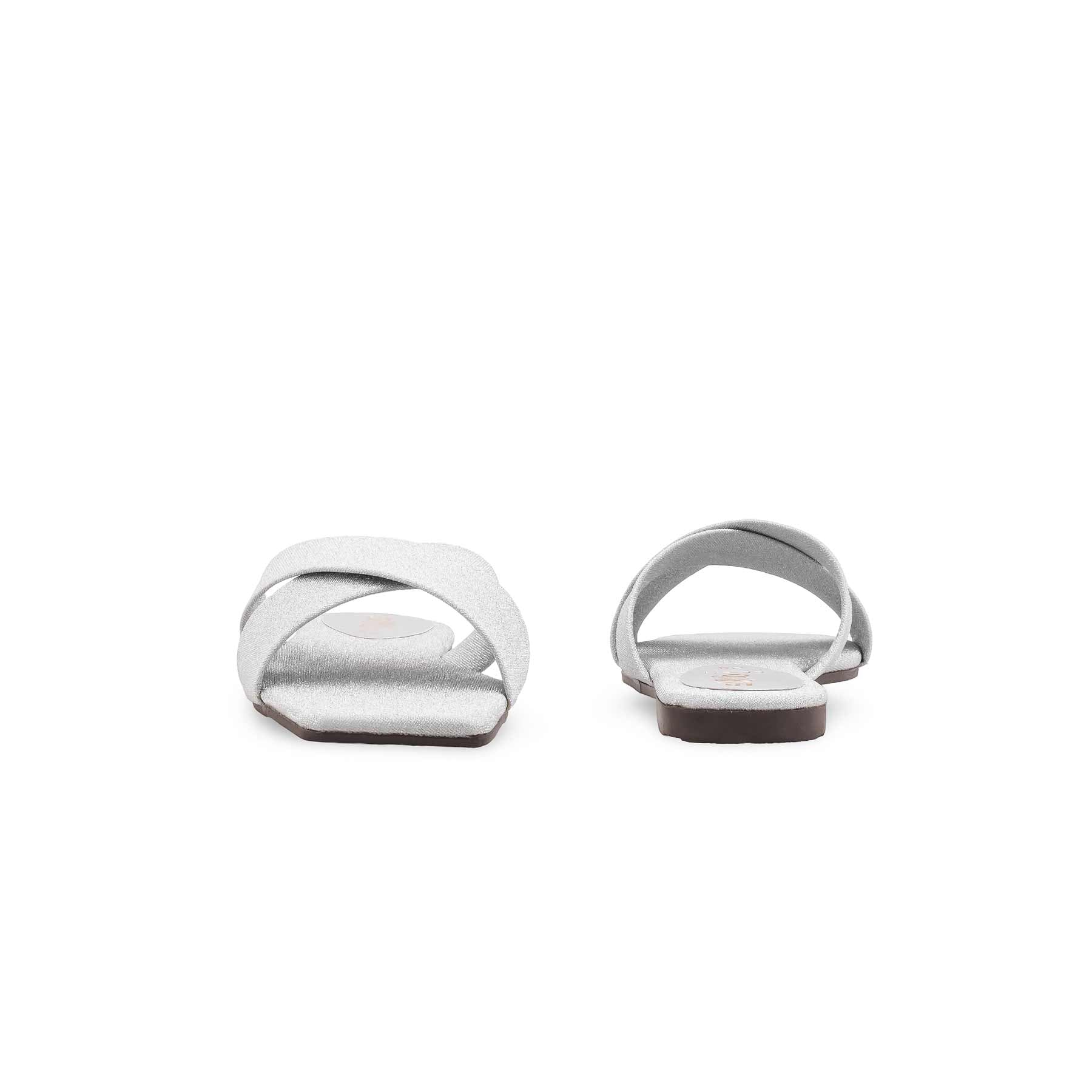 Silver Casual Slipper For Women CL2277 - Image 4