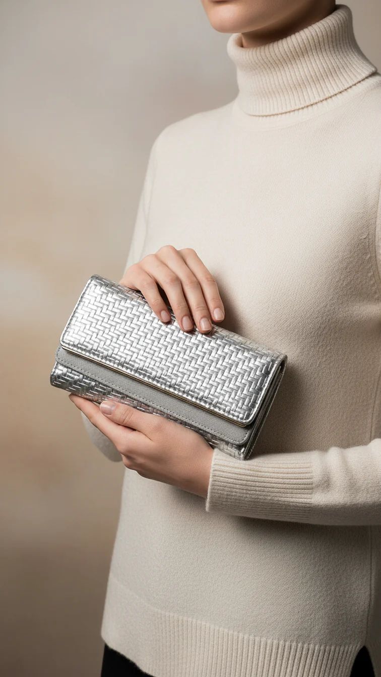 Silver Casual Wallet For Women P71138
