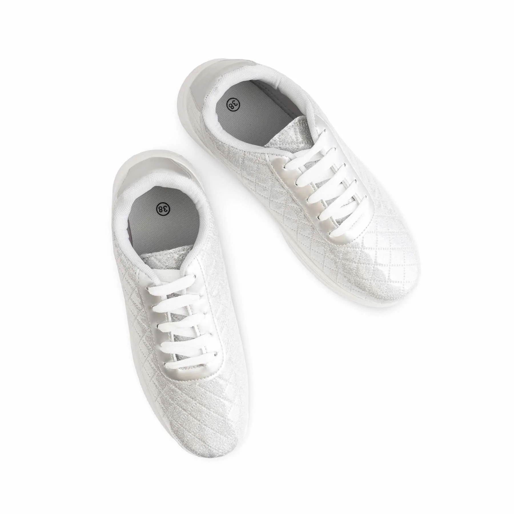 Silver Casual Women Sneaker AT7406 - Image 5