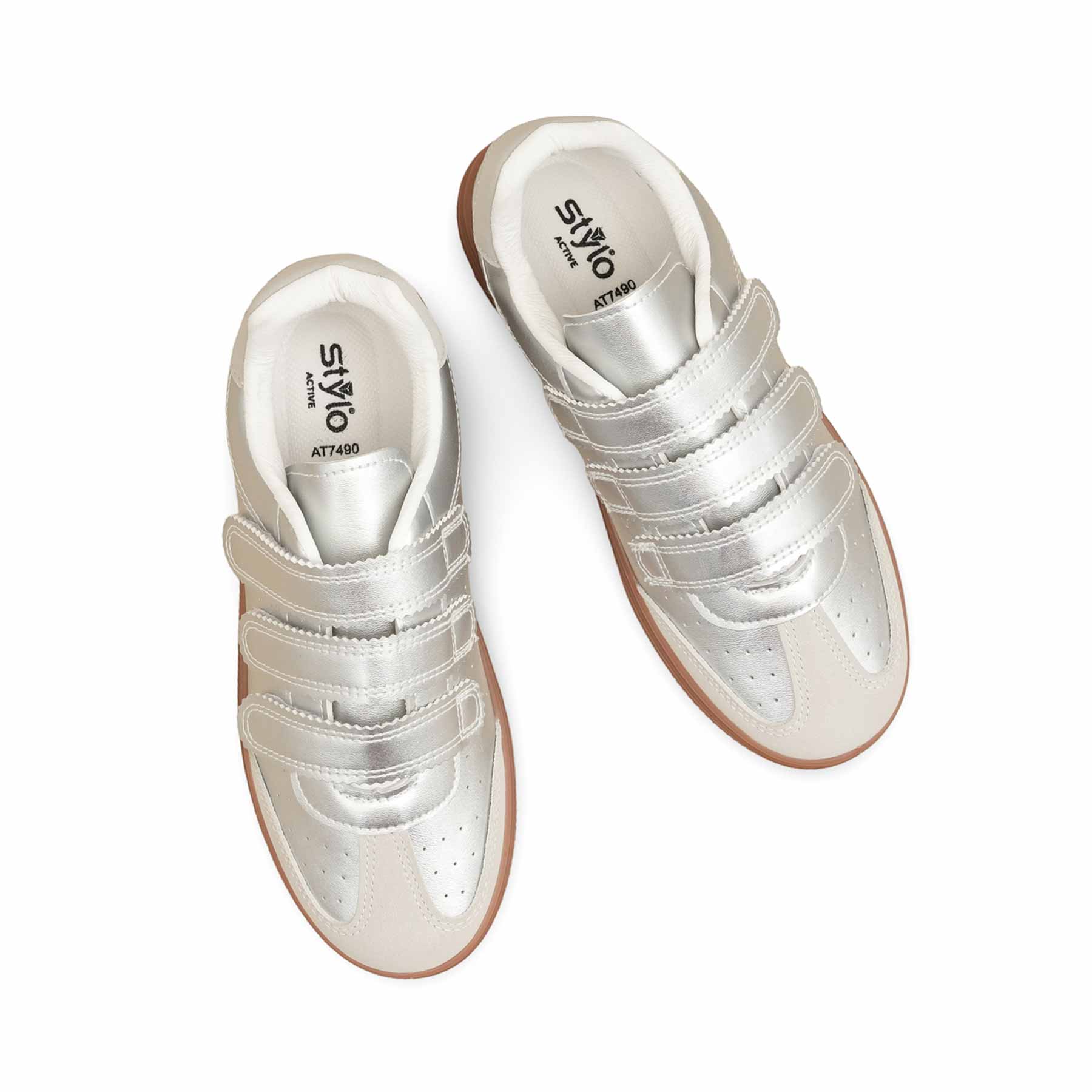 Silver Casual Women Sneaker AT7490 - Image 5