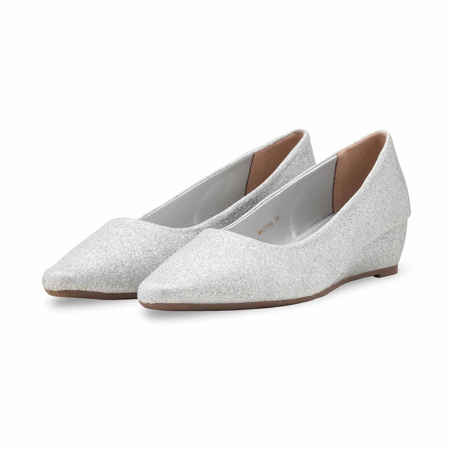 Silver Court Shoes For Women WN7556 - Image 4