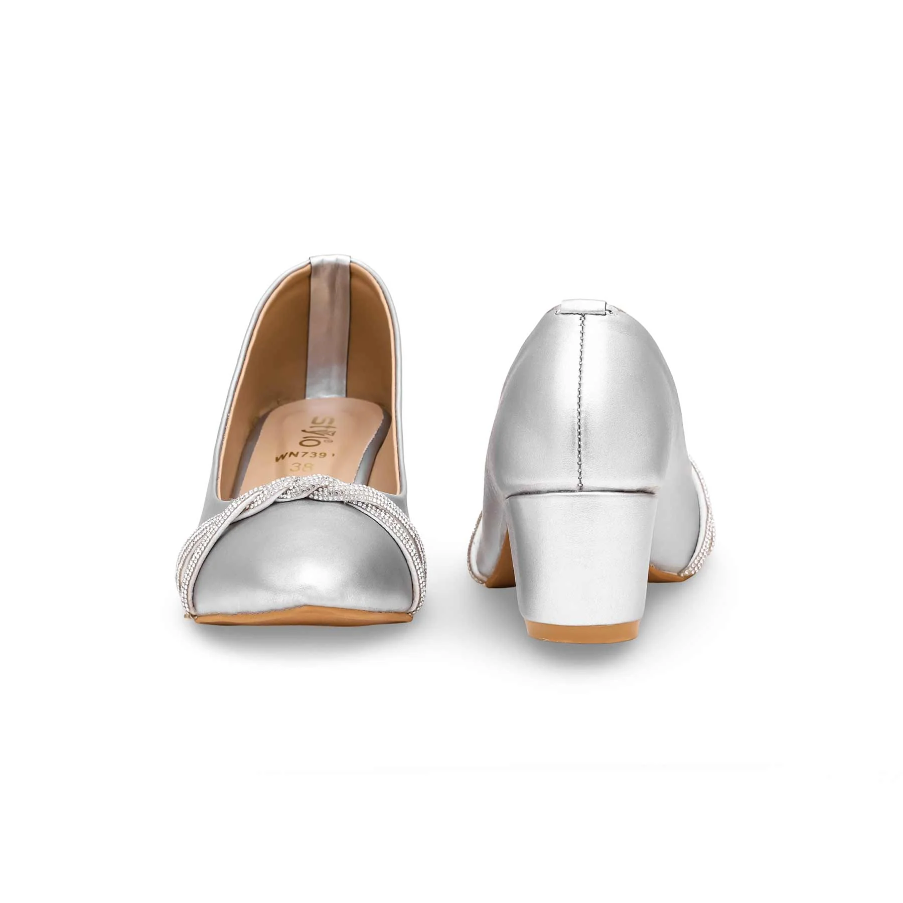 Silver Court Shoes WN7391 - Image 3