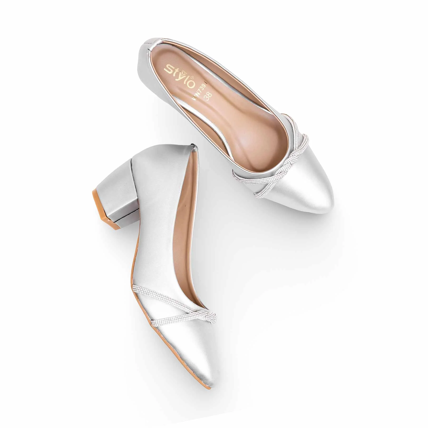 Silver Court Shoes WN7391 - Image 4