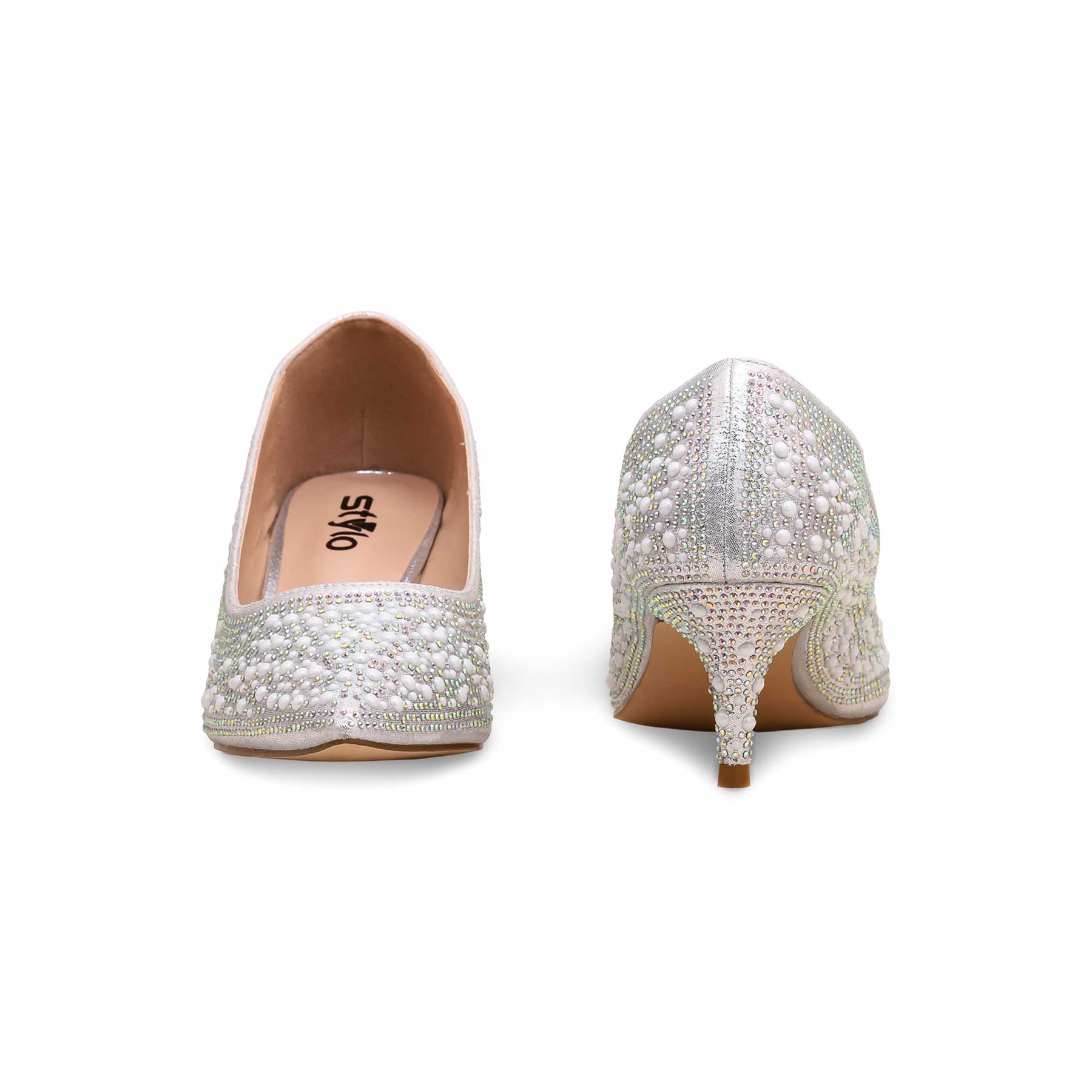 Silver Court Shoes WN7437 - Image 4