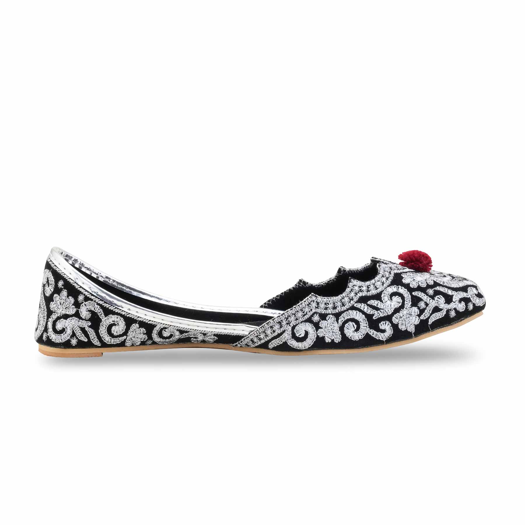 Silver Ethnic Khussa For Ladies EC8622 - Image 3