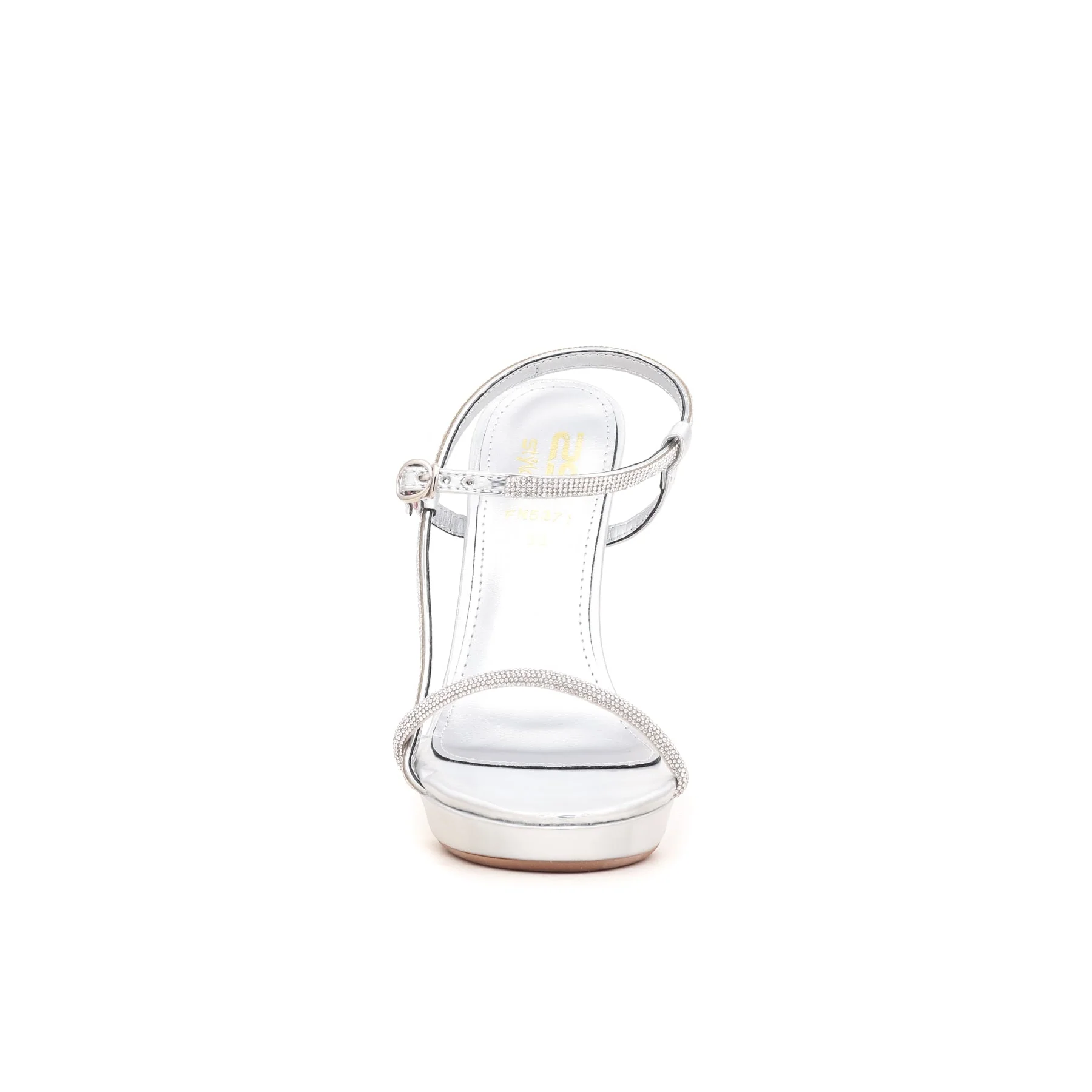 Silver Fancy Bridal Sandal FN5371 - Image 3