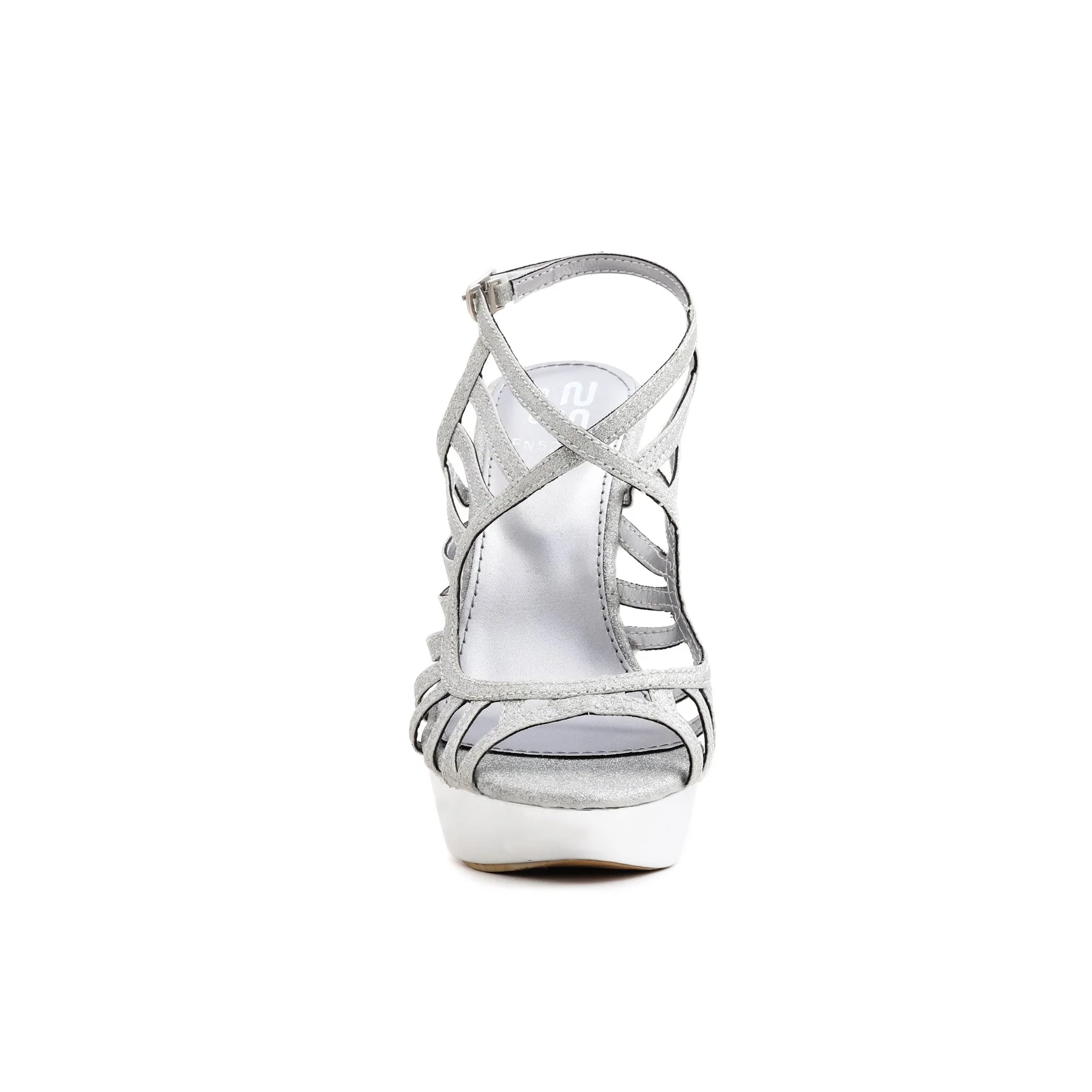 Silver Fancy Bridal Sandal FN5273 - Image 3