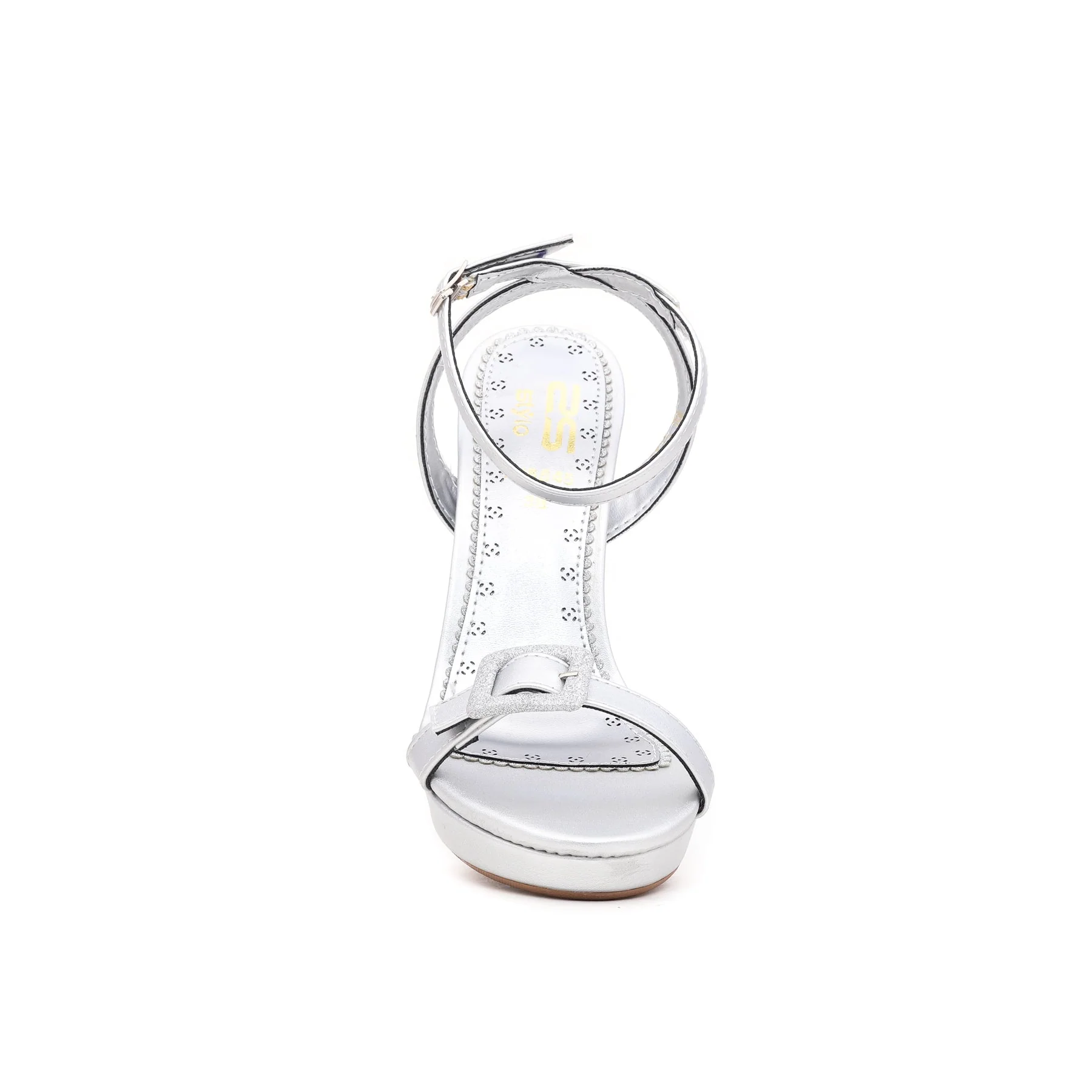 Silver Fancy Bridal Sandal FN5545 - Image 3