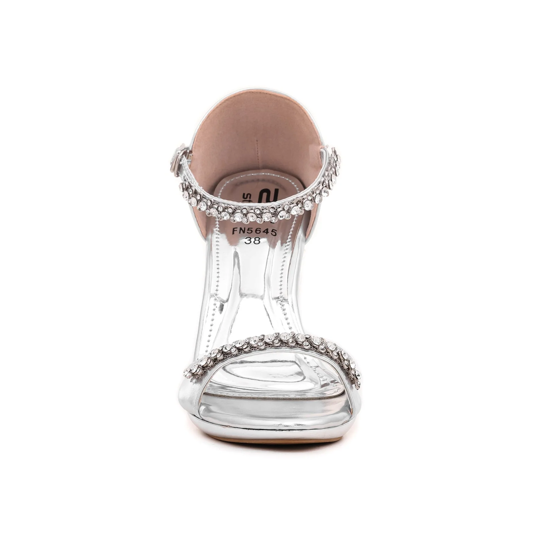 Silver Fancy Bridal Sandal FN5645 - Image 3