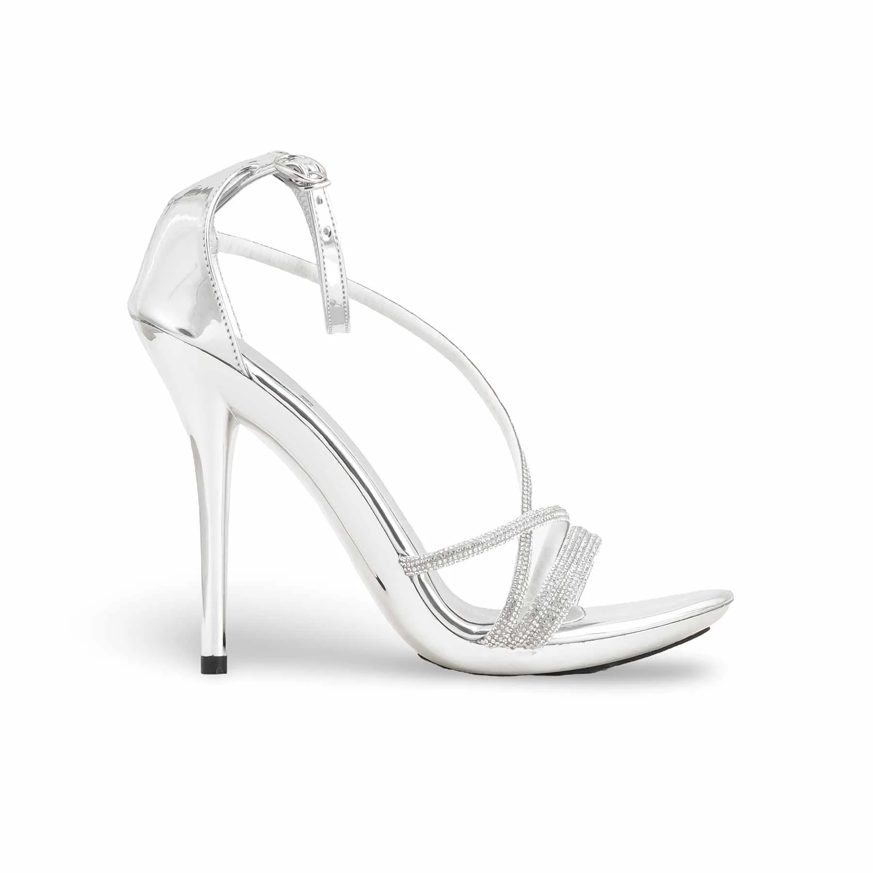 Silver Fancy Bridal Sandal FN6039 - Image 2