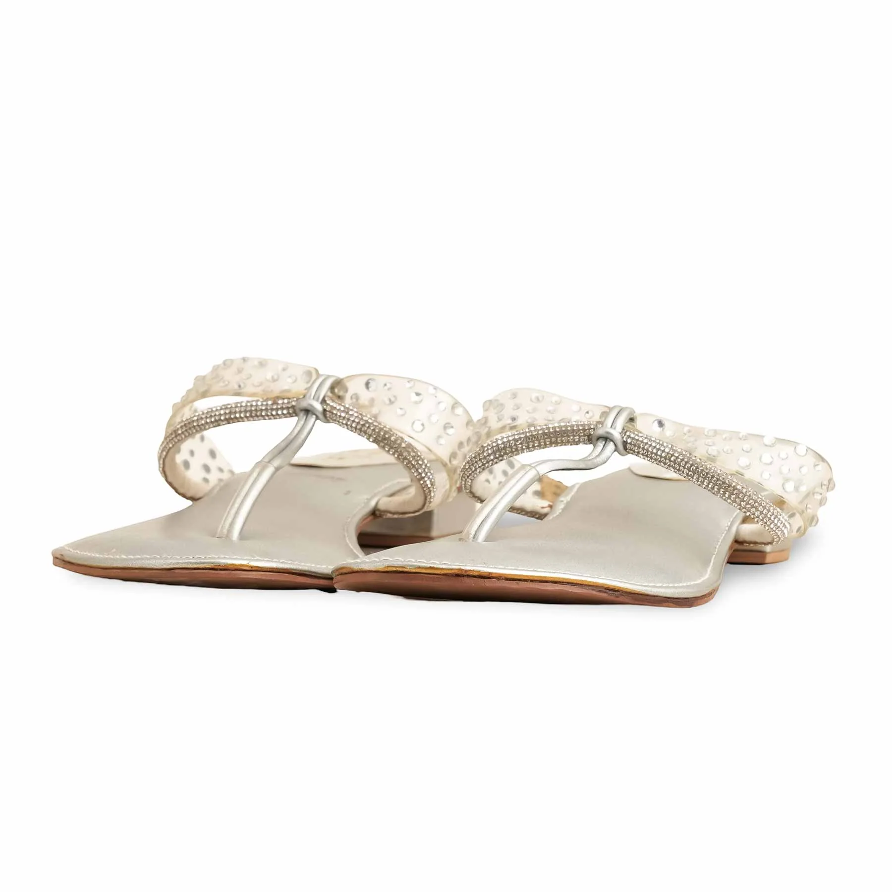 Silver Fancy Chappal FN0582 - Image 3
