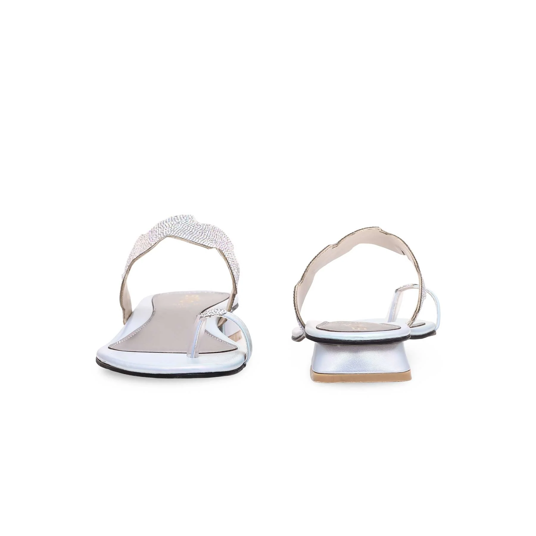 Silver Fancy Chappal FN0730 - Image 3
