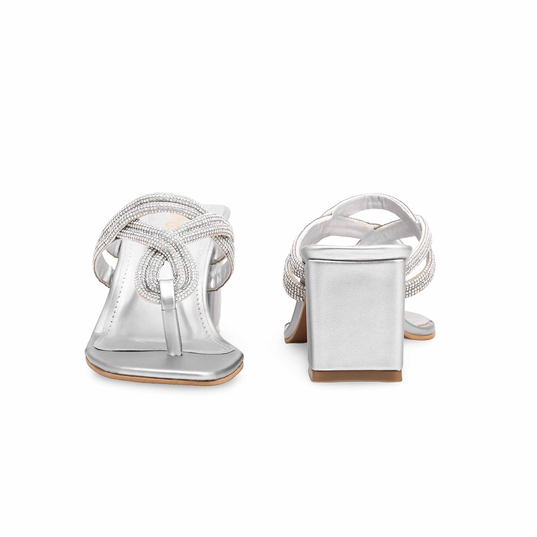 Silver Fancy Chappal FN0732 - Image 3