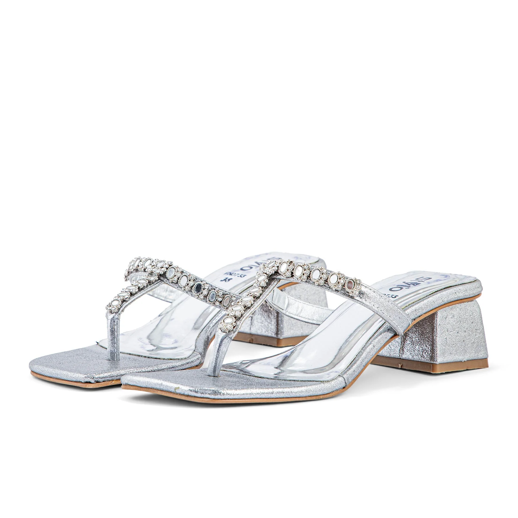 Silver Fancy Chappal FN0733 - Image 2