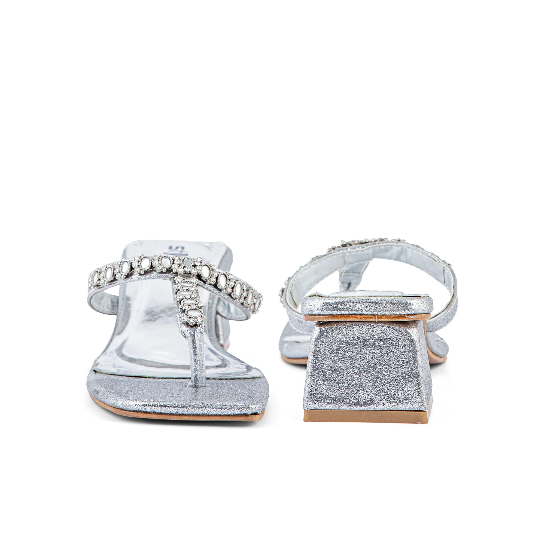 Silver Fancy Chappal FN0733 - Image 3