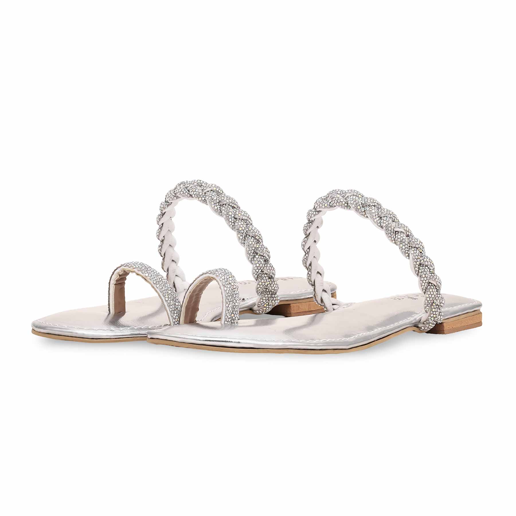 Silver Fancy Chappal FN0766 - Image 2