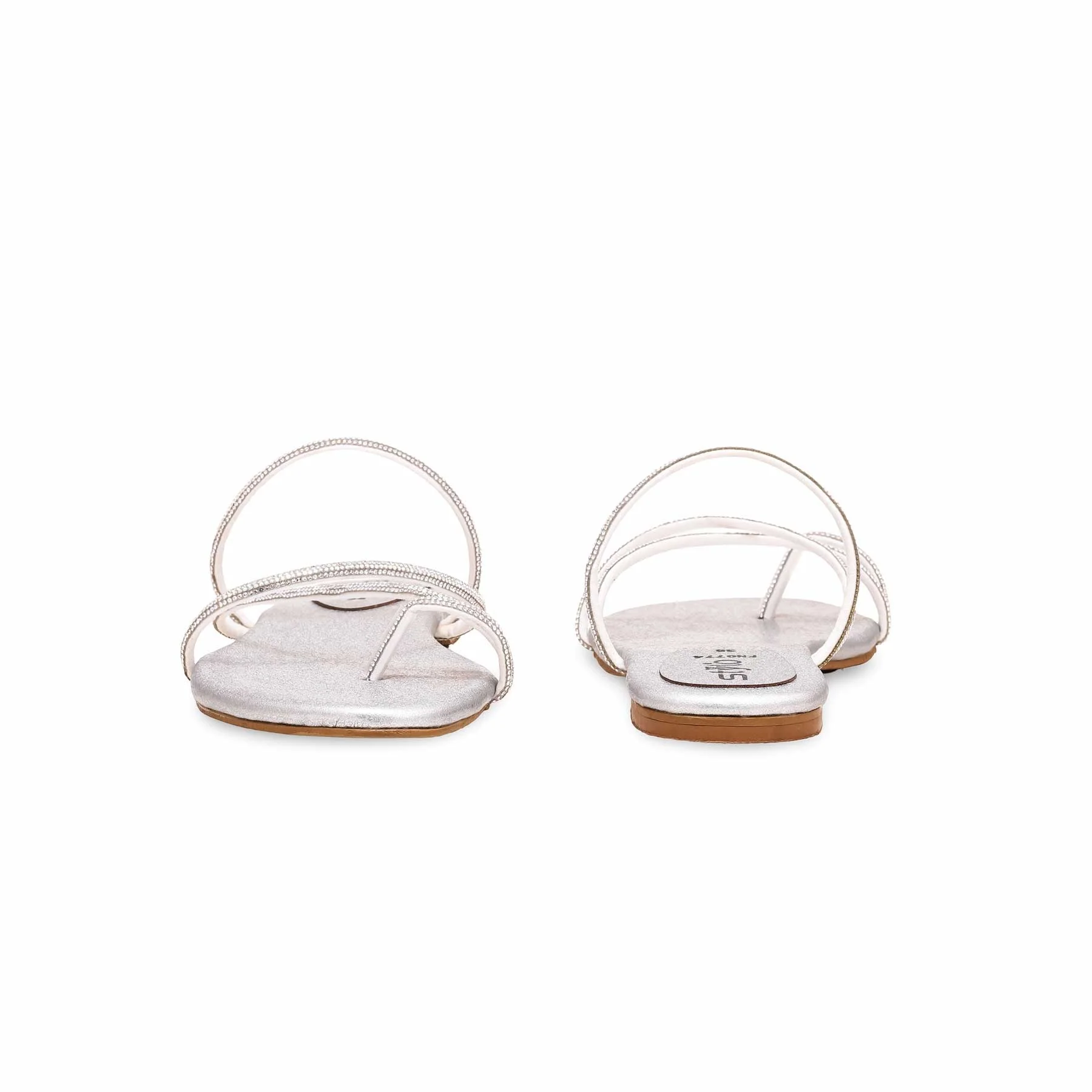 Silver Fancy Chappal FN0774 - Image 3