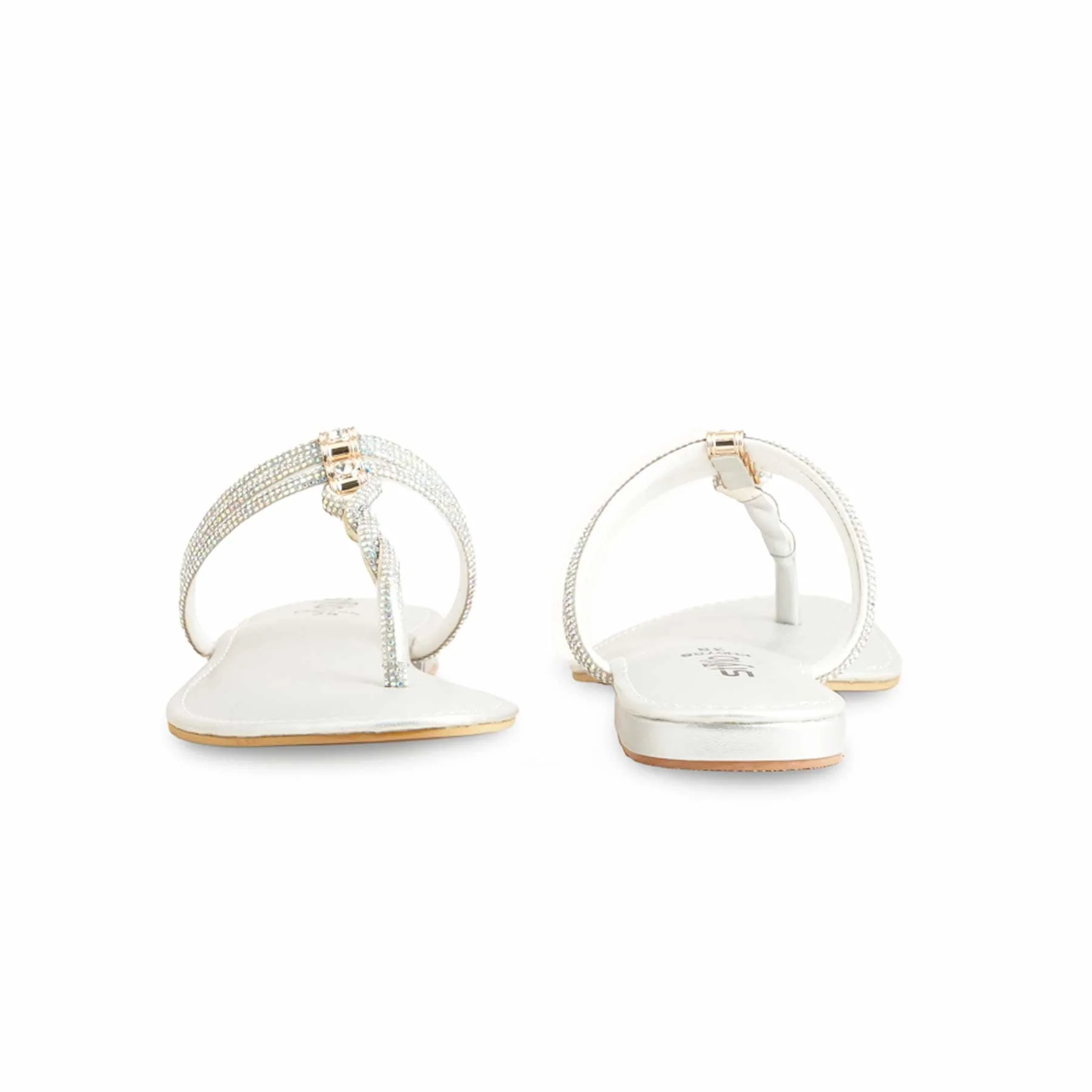 Silver Fancy Chappal FN0785 - Image 4