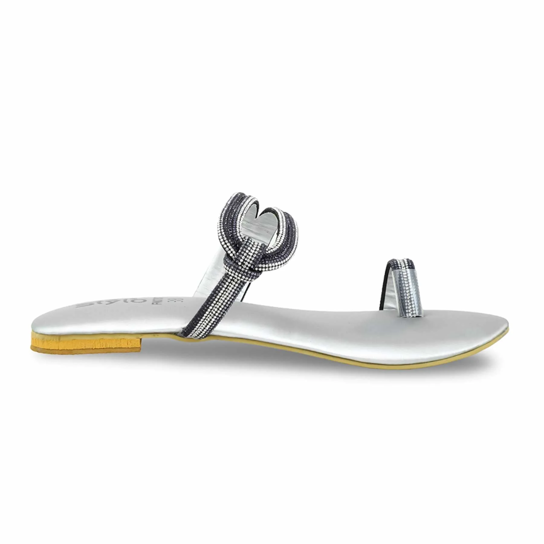 Silver Fancy Chappal FN0787 - Image 2