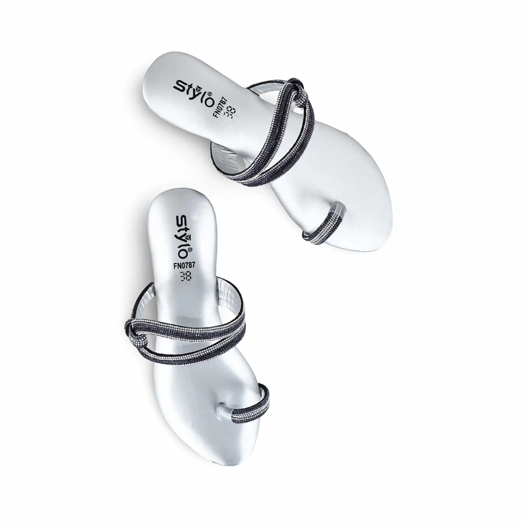Silver Fancy Chappal FN0787 - Image 5