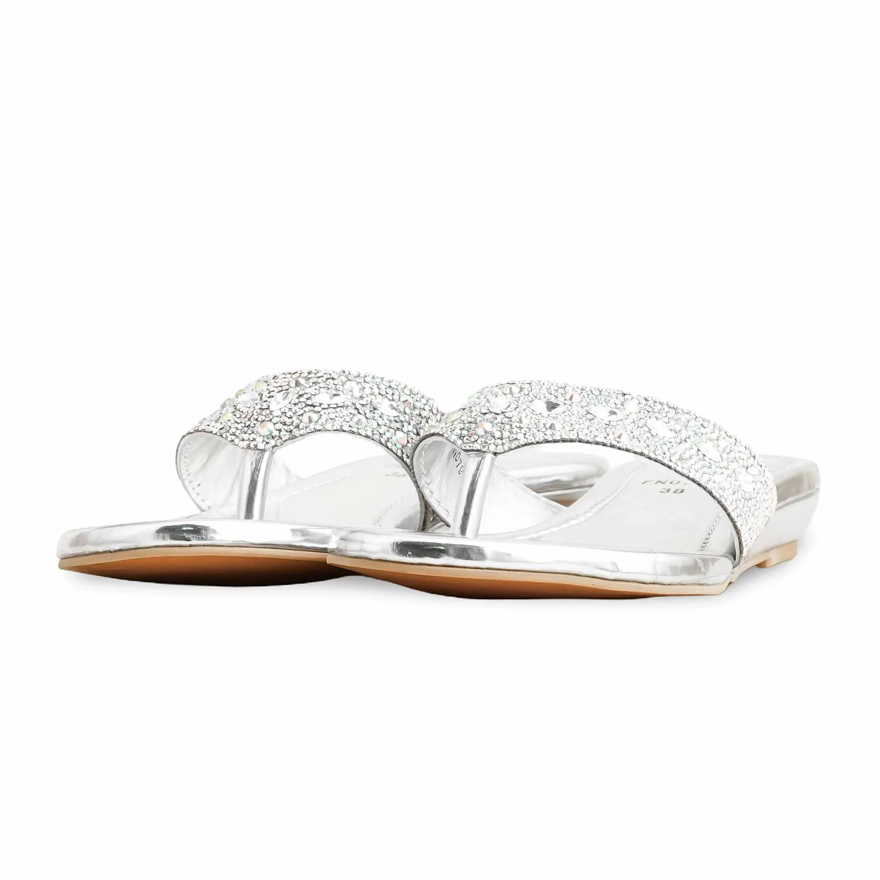 Silver Fancy Chappal FN0794 - Image 3