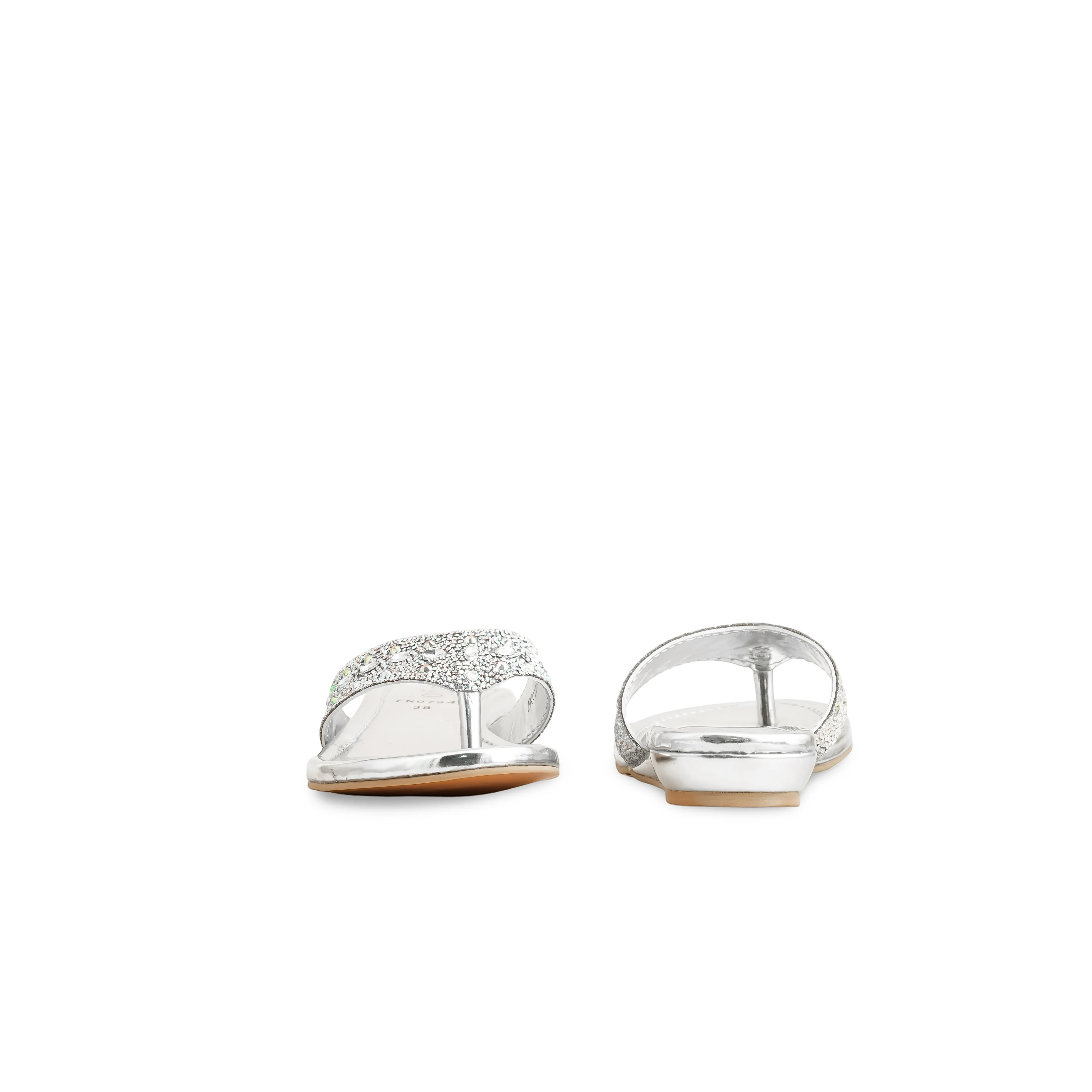 Silver Fancy Chappal FN0794 - Image 4