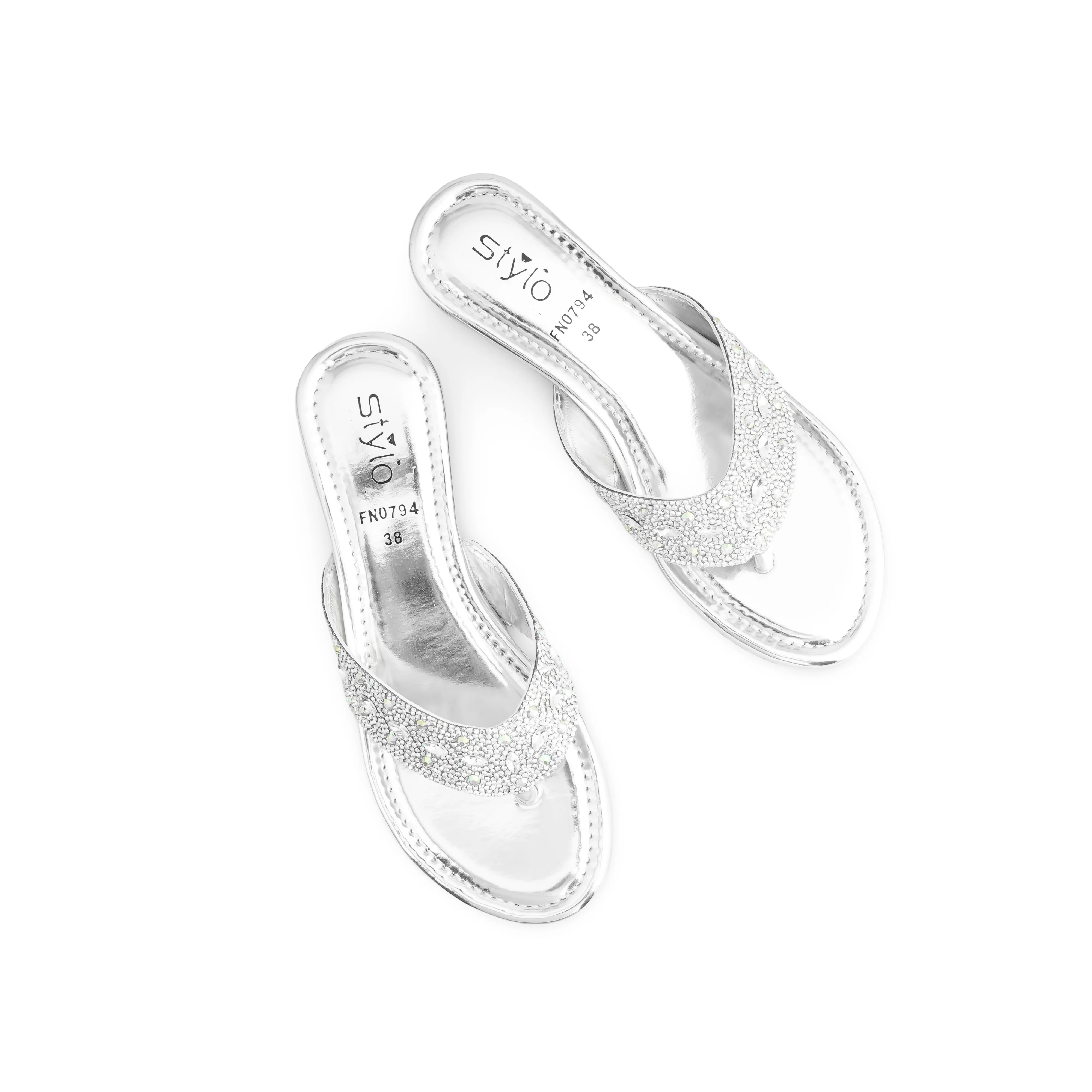 Silver Fancy Chappal FN0794 - Image 5