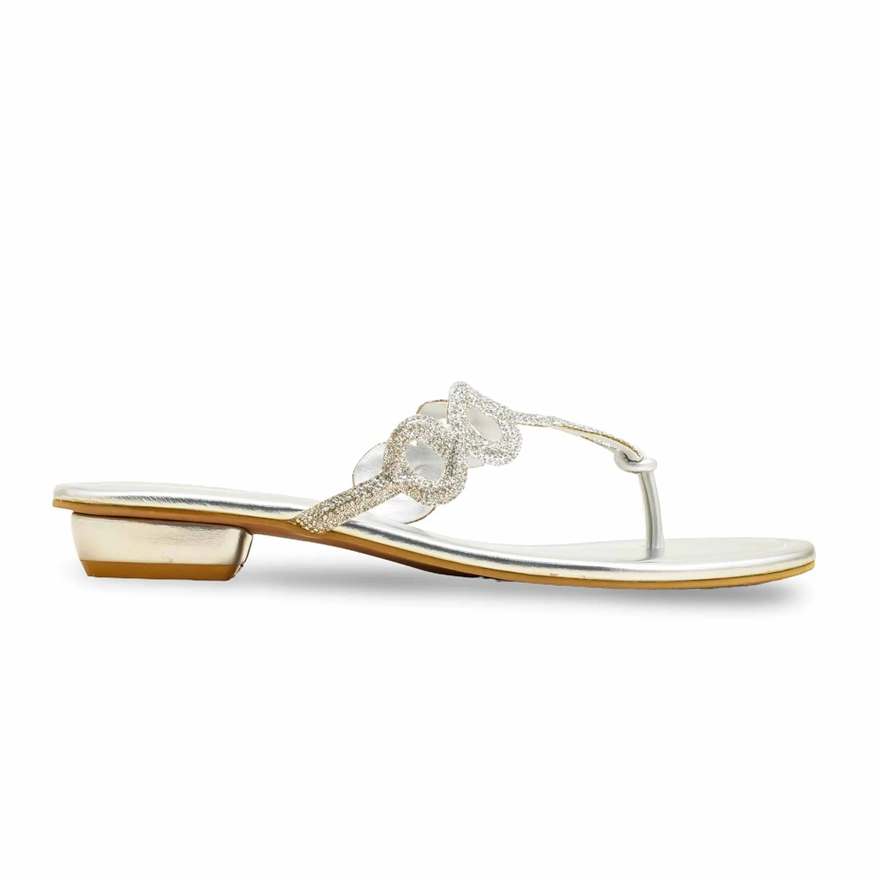Silver Fancy Chappal FN0818 - Image 2