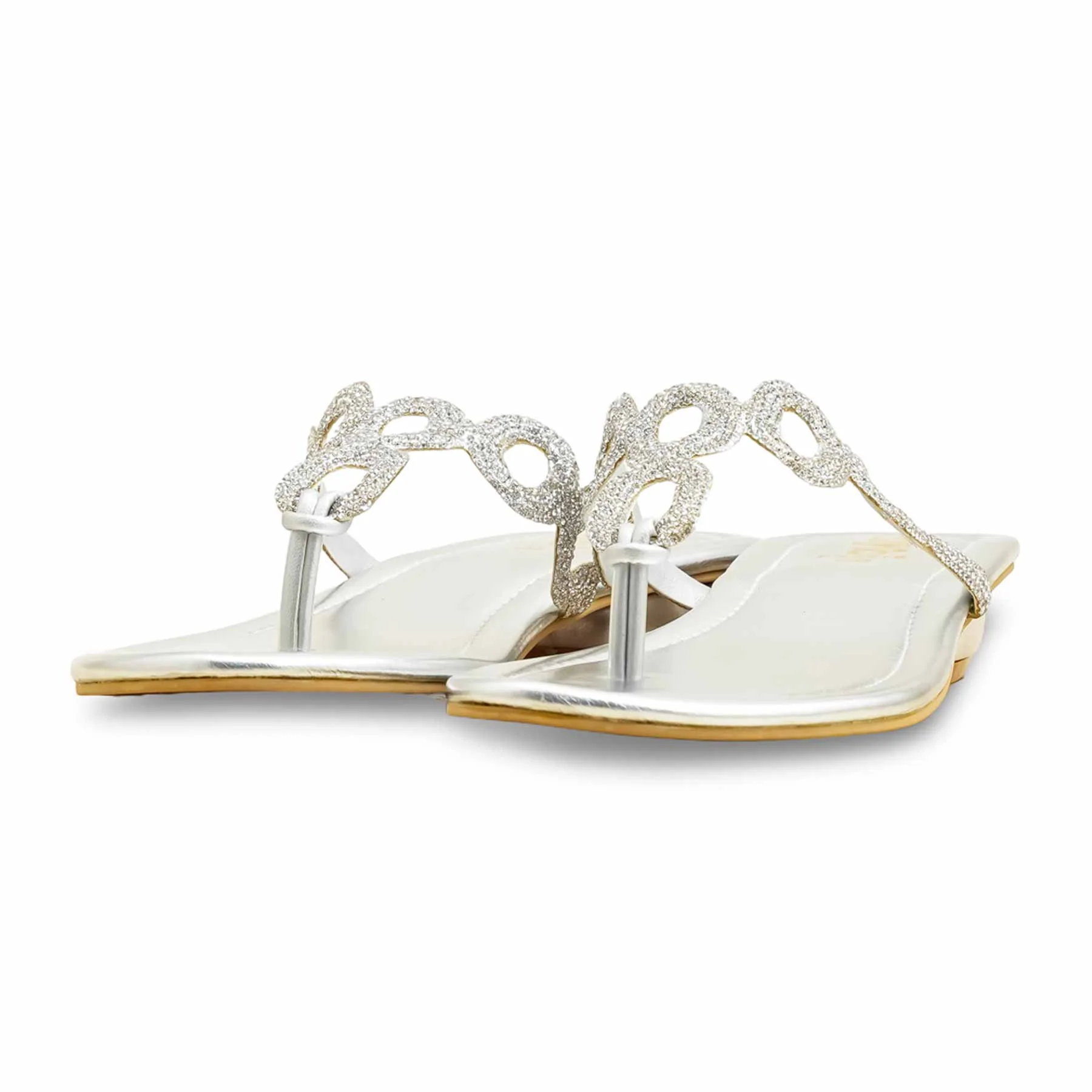 Silver Fancy Chappal FN0818 - Image 3