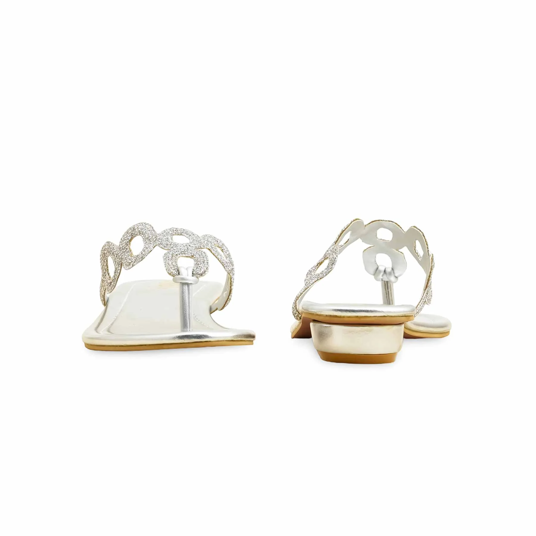 Silver Fancy Chappal FN0818 - Image 4