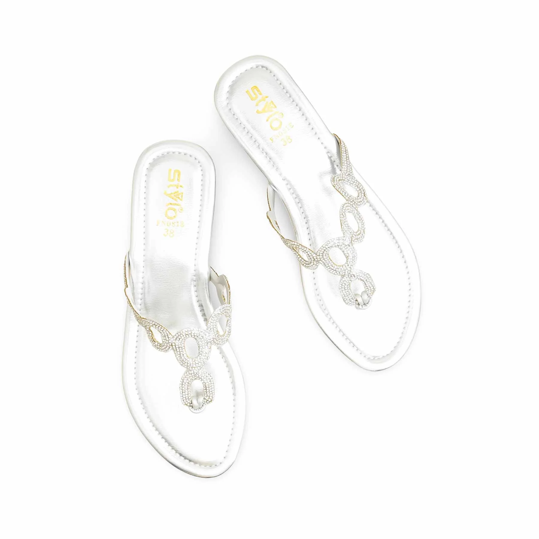 Silver Fancy Chappal FN0818 - Image 5