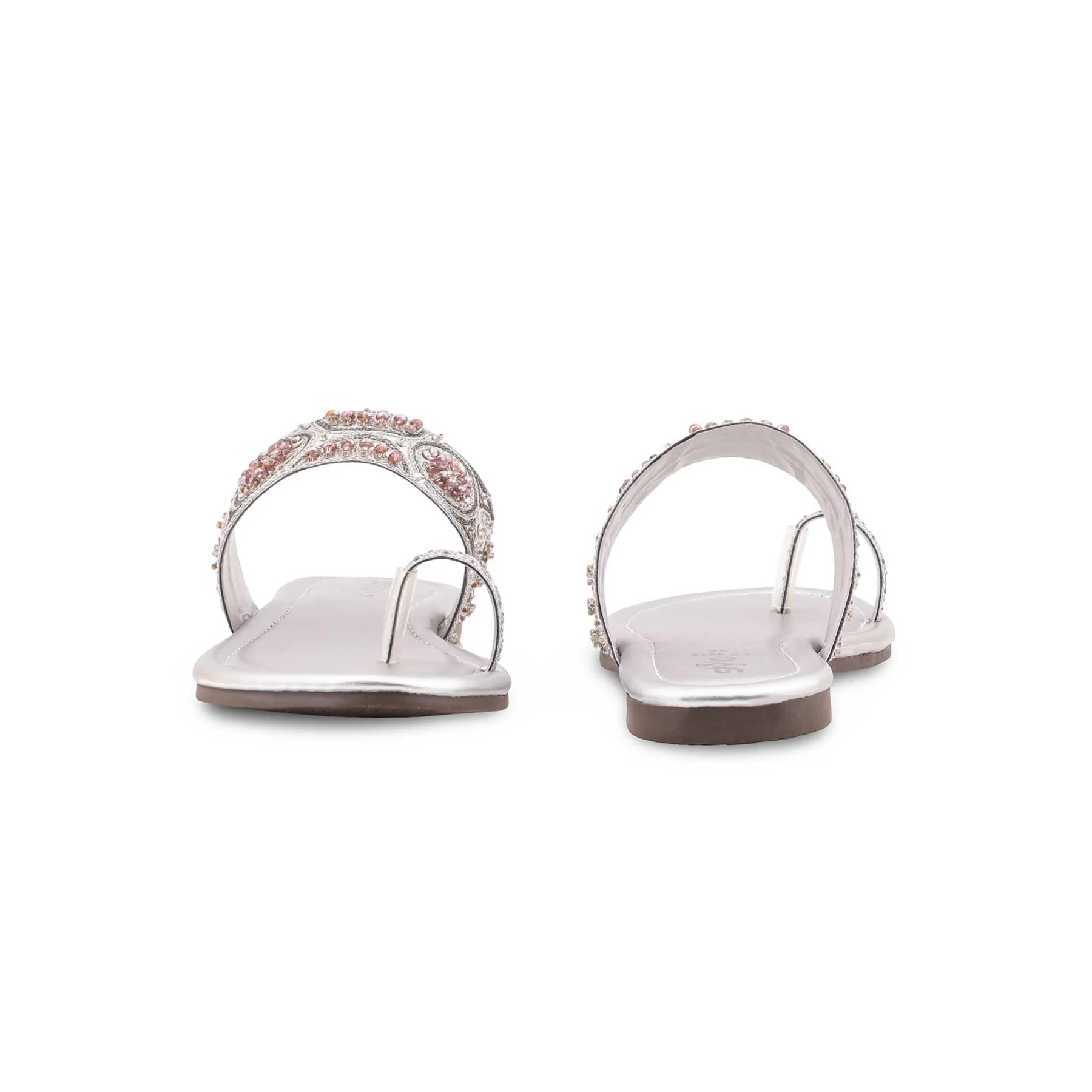 Silver Fancy Chappal For Ladies EC0249 - Image 4