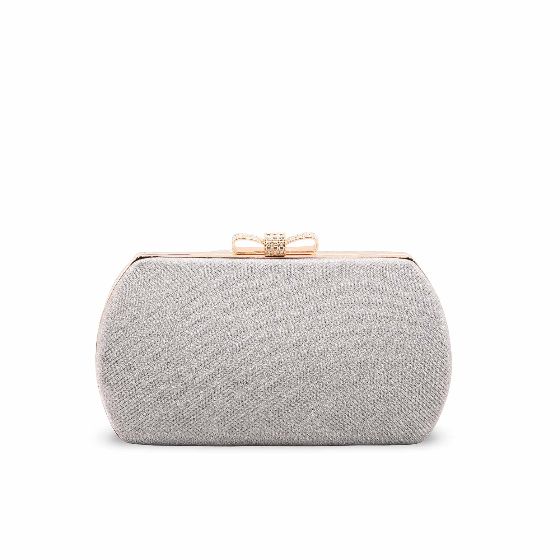Silver Fancy Clutch For Ladies P15706 - Image 4