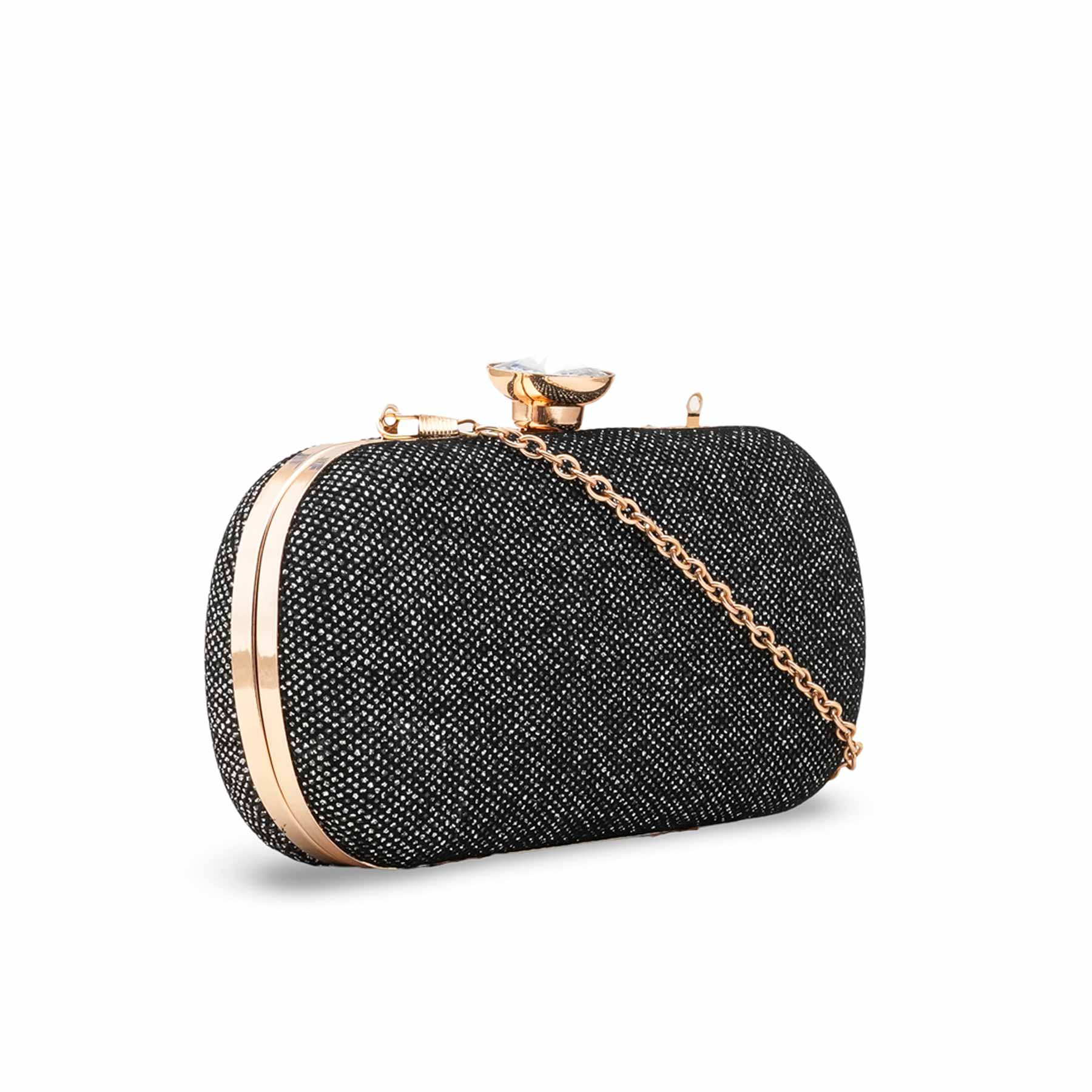 Silver Fancy Clutch For Ladies P15711 - Image 3