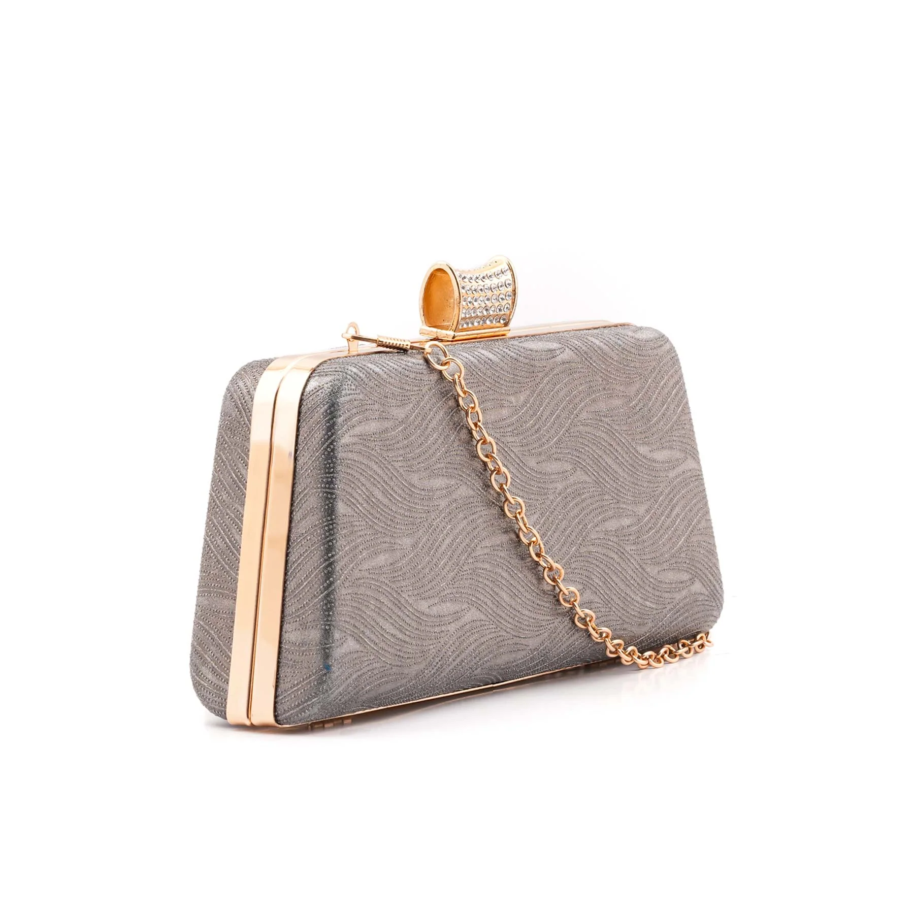 Silver Fancy Clutch For Ladies P15713 - Image 3
